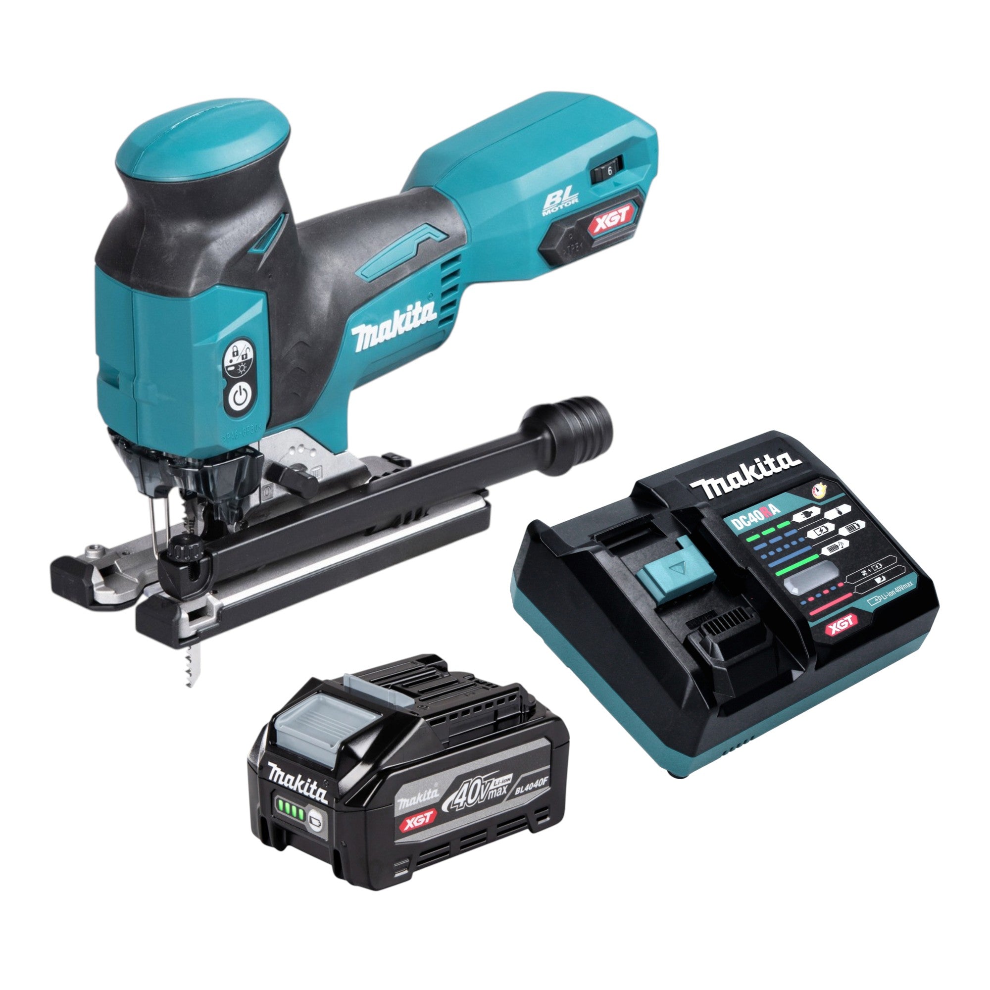 Makita JV 001 GU101 Akku Stichsaege 40 V max 135 mm Brushless 1x Akku 4 0 Ah Ladegeraet 0 - toolbrothers