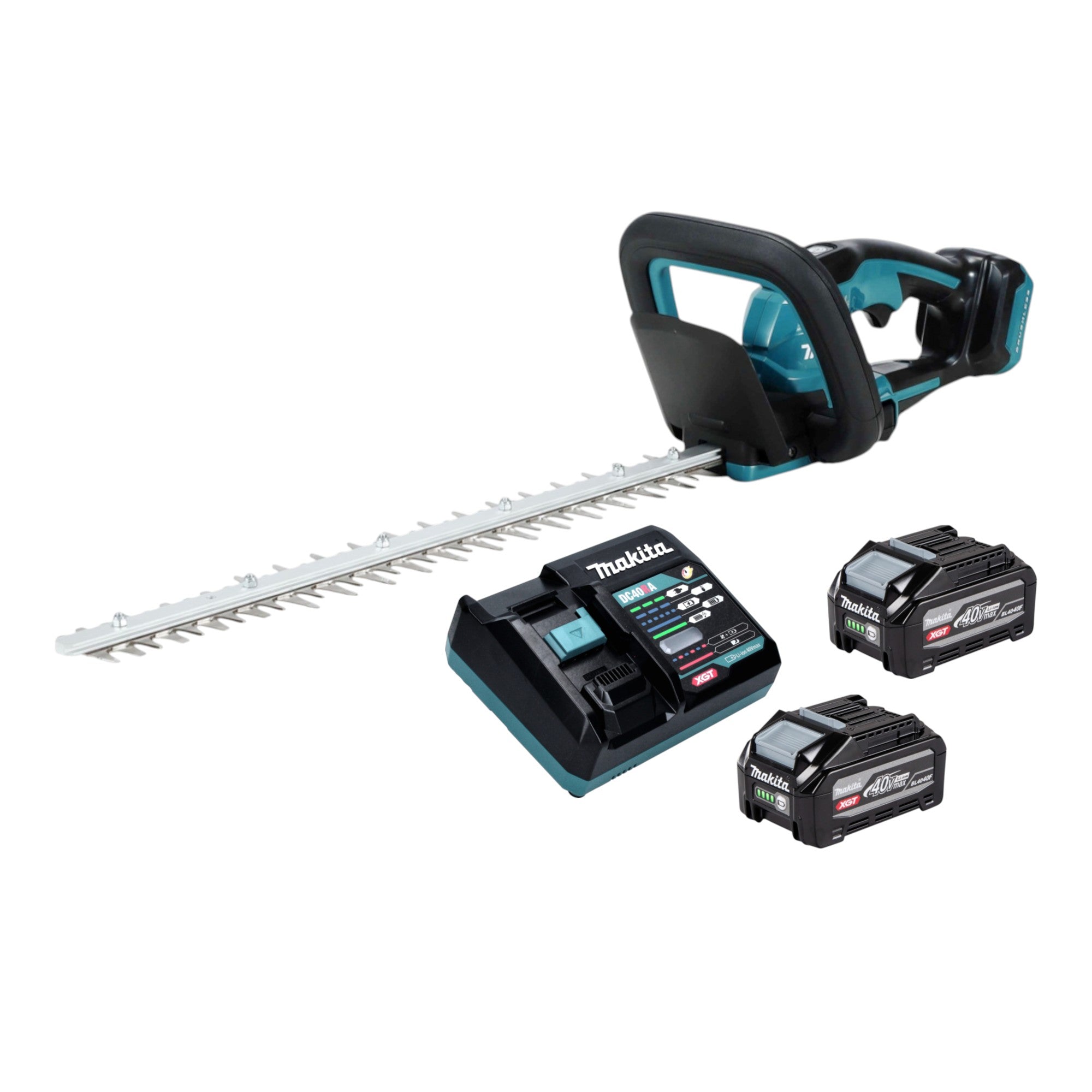 Makita UH 020 GU201 Akku Heckenschere 40 V max 50 cm Brushless 2x Akku 4 0 Ah Ladegeraet 0 - toolbrothers