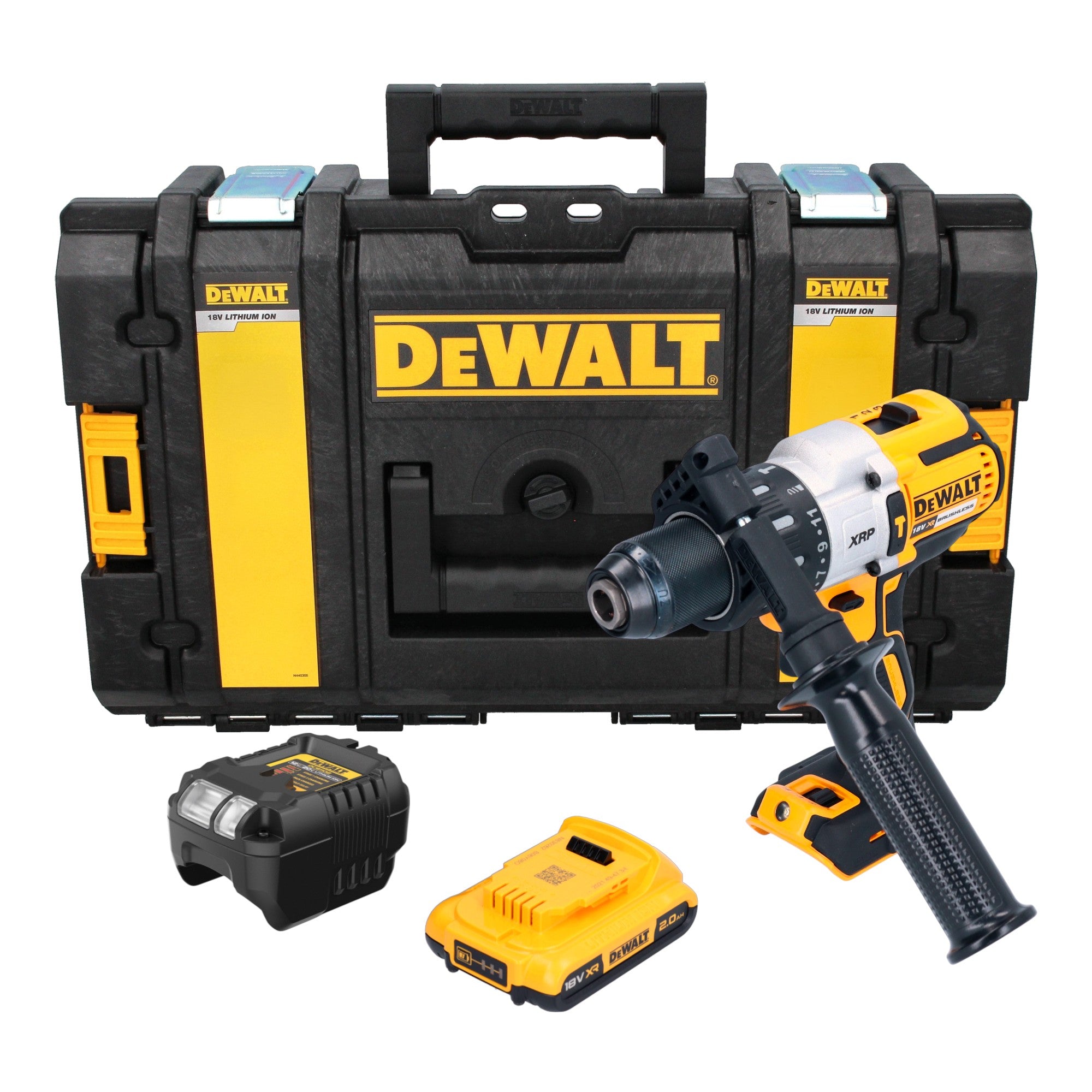DeWalt DCD 996 D1 Akku Schlagbohrschrauber 18 V 95 Nm Brushless 1x Akku 2 0 Ah Ladegeraet Tough Box 0 - toolbrothers