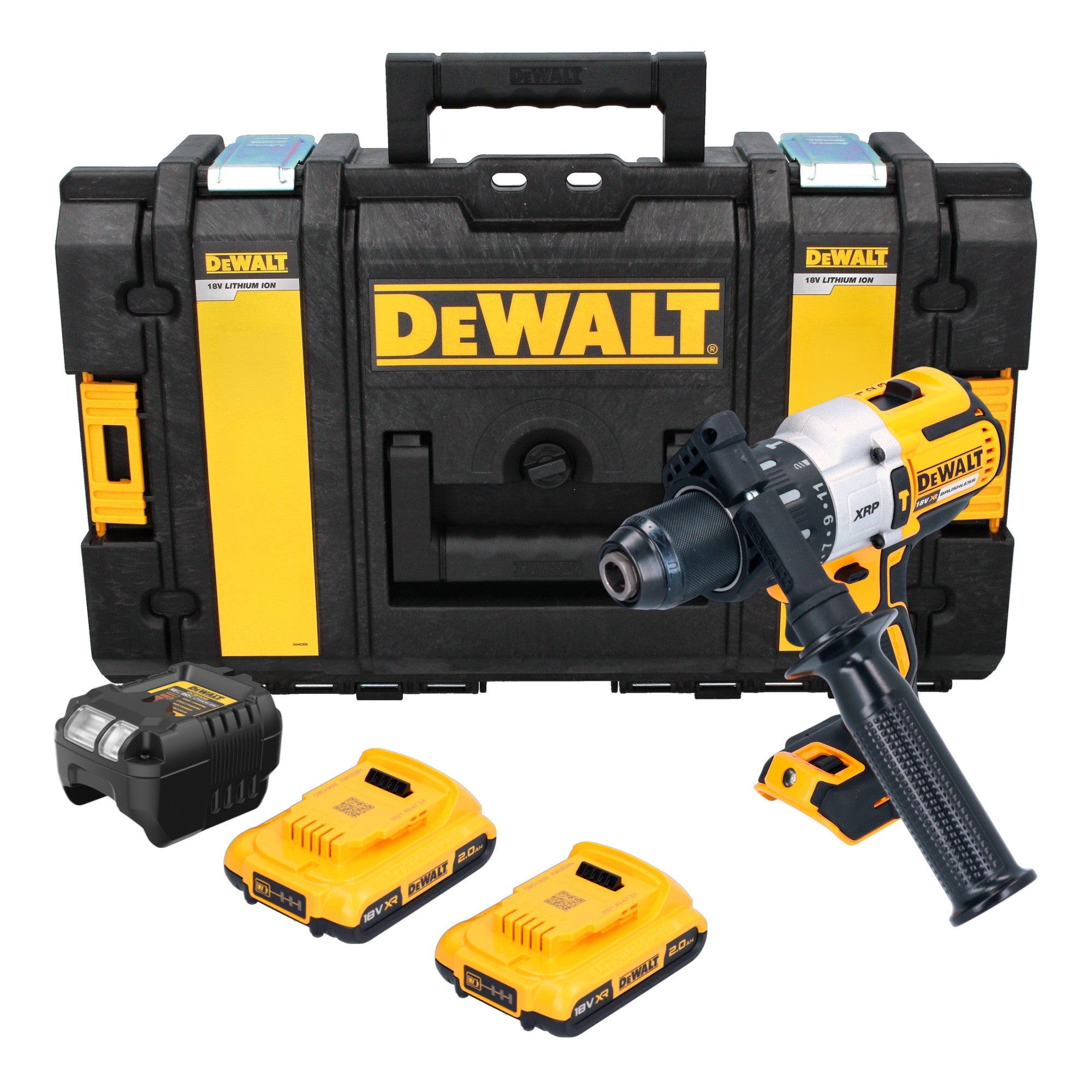DeWalt DCD 996 D2 Akku Schlagbohrschrauber 18 V 95 Nm Brushless 2x Akku 2 0 Ah Ladegeraet Tough Box 0 - toolbrothers