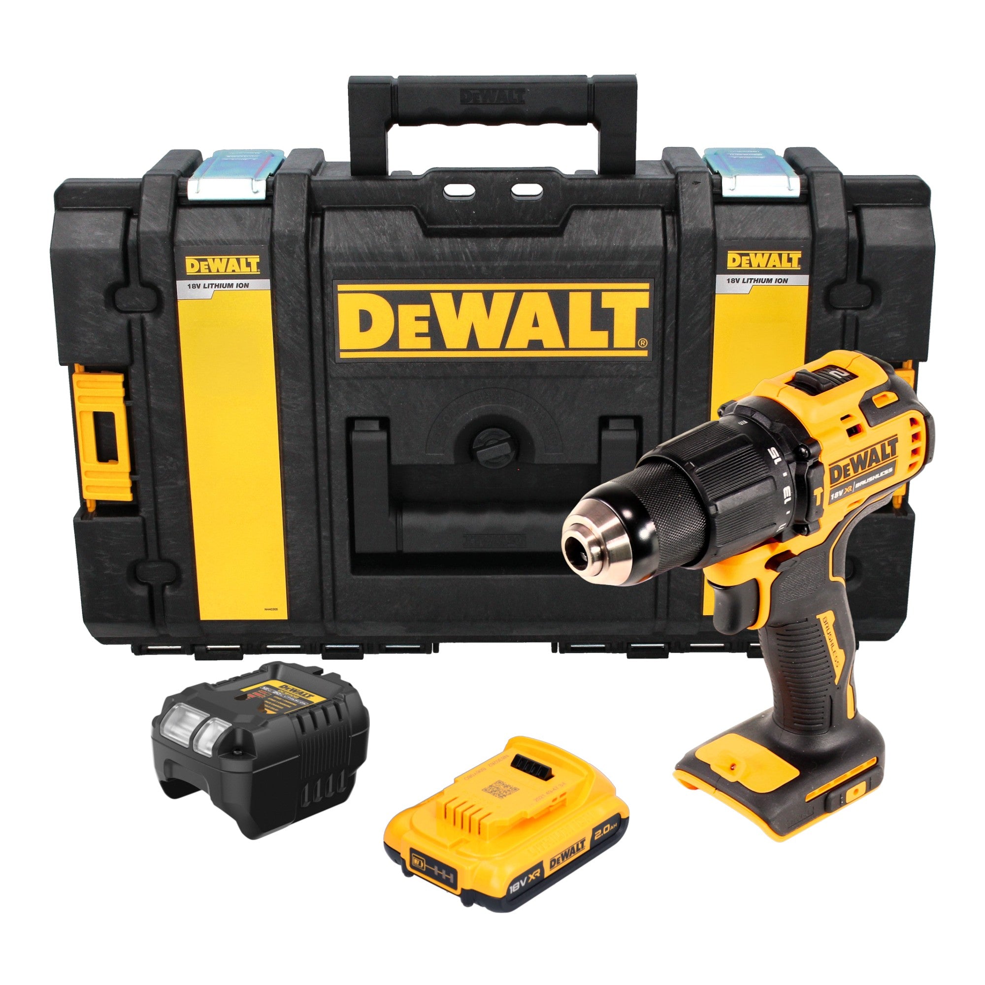 DeWalt DCD 709 D1 Akku Schlagbohrschrauber 18 V 65 Nm 1x Akku 2 0 Ah Ladegeraet Tough Box 0 - toolbrothers