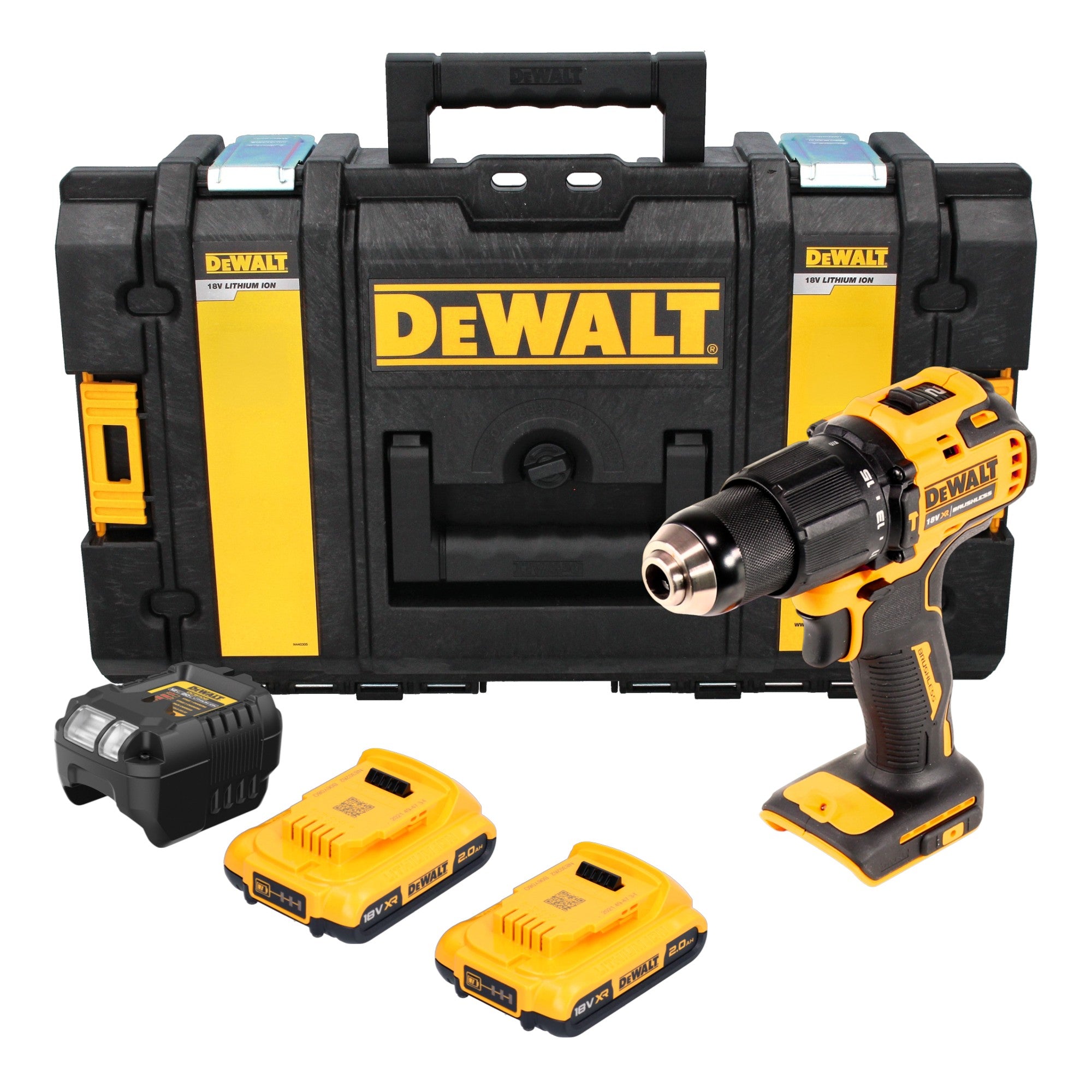 DeWalt DCD 709 D2 Akku Schlagbohrschrauber 18 V 65 Nm 2x Akku 2 0 Ah Ladegeraet Tough Box 0 - toolbrothers