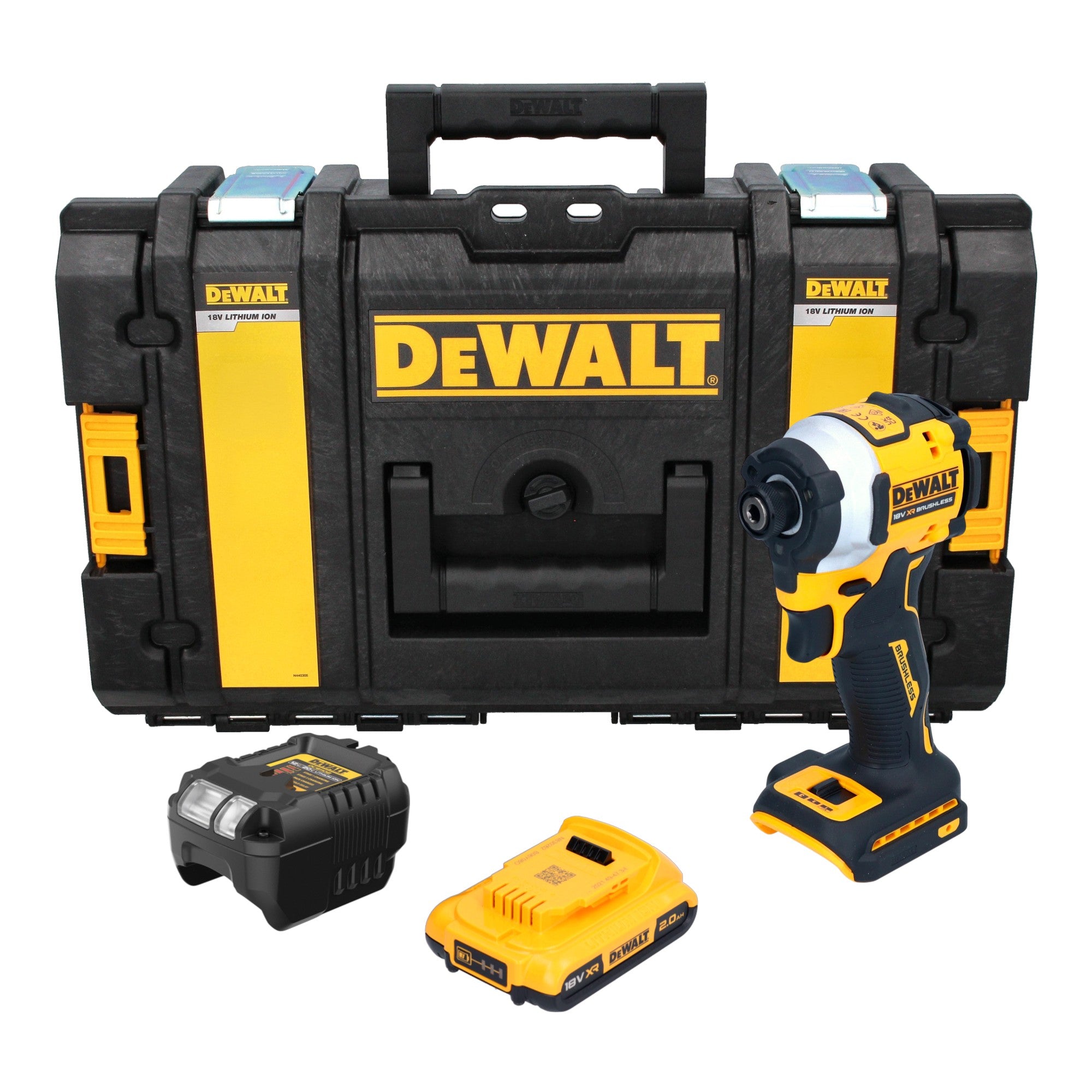 DeWalt DCF 850 D1 Akku Schlagschrauber 18 V 205 Nm 1 4 Brushless 1x Akku 2 0 Ah Ladegeraet Tough Box 0 - toolbrothers
