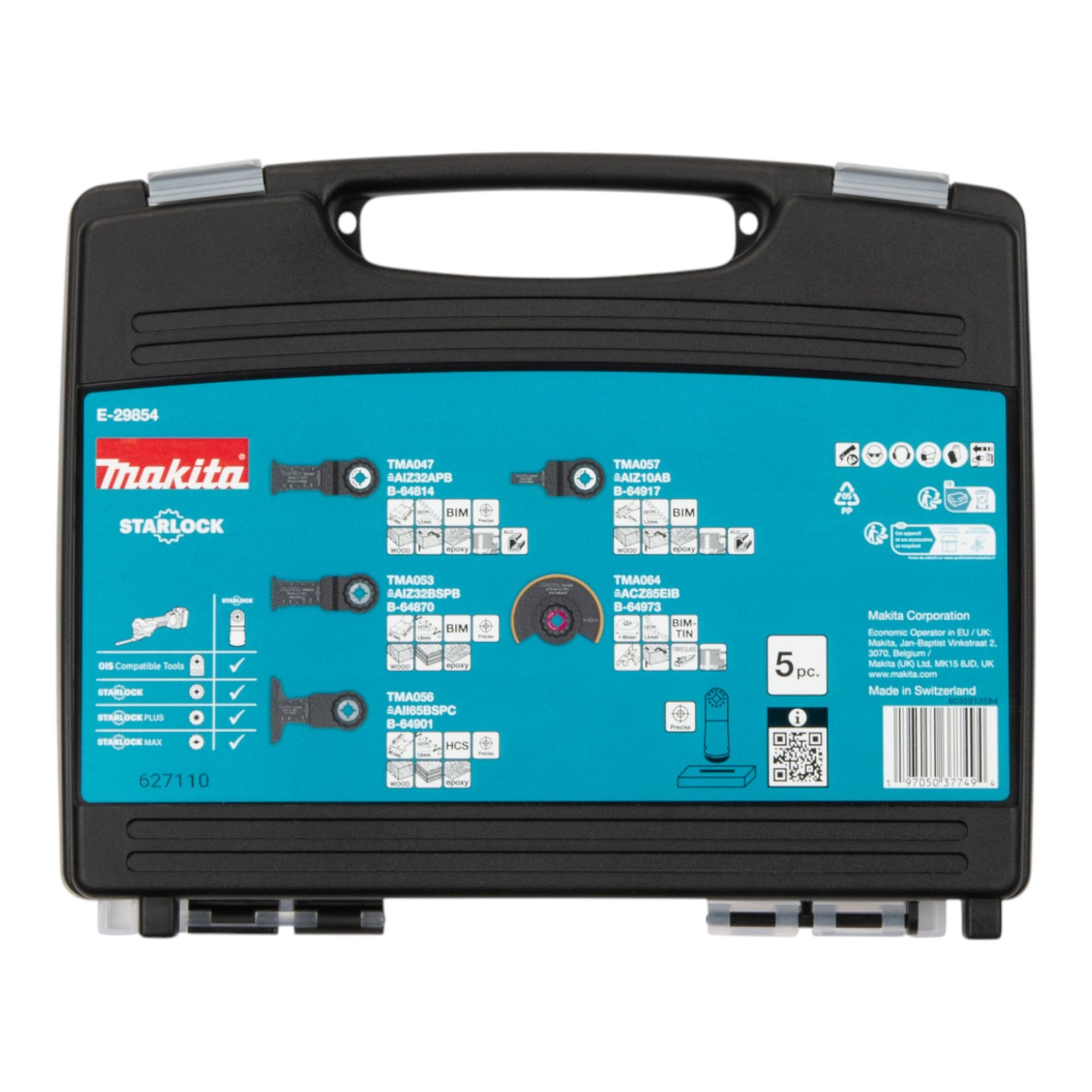 Makita E 29854 Starlock Multitool Saegeblatt Set 5 tlg fuer Holz Metall 4 - toolbrothers
