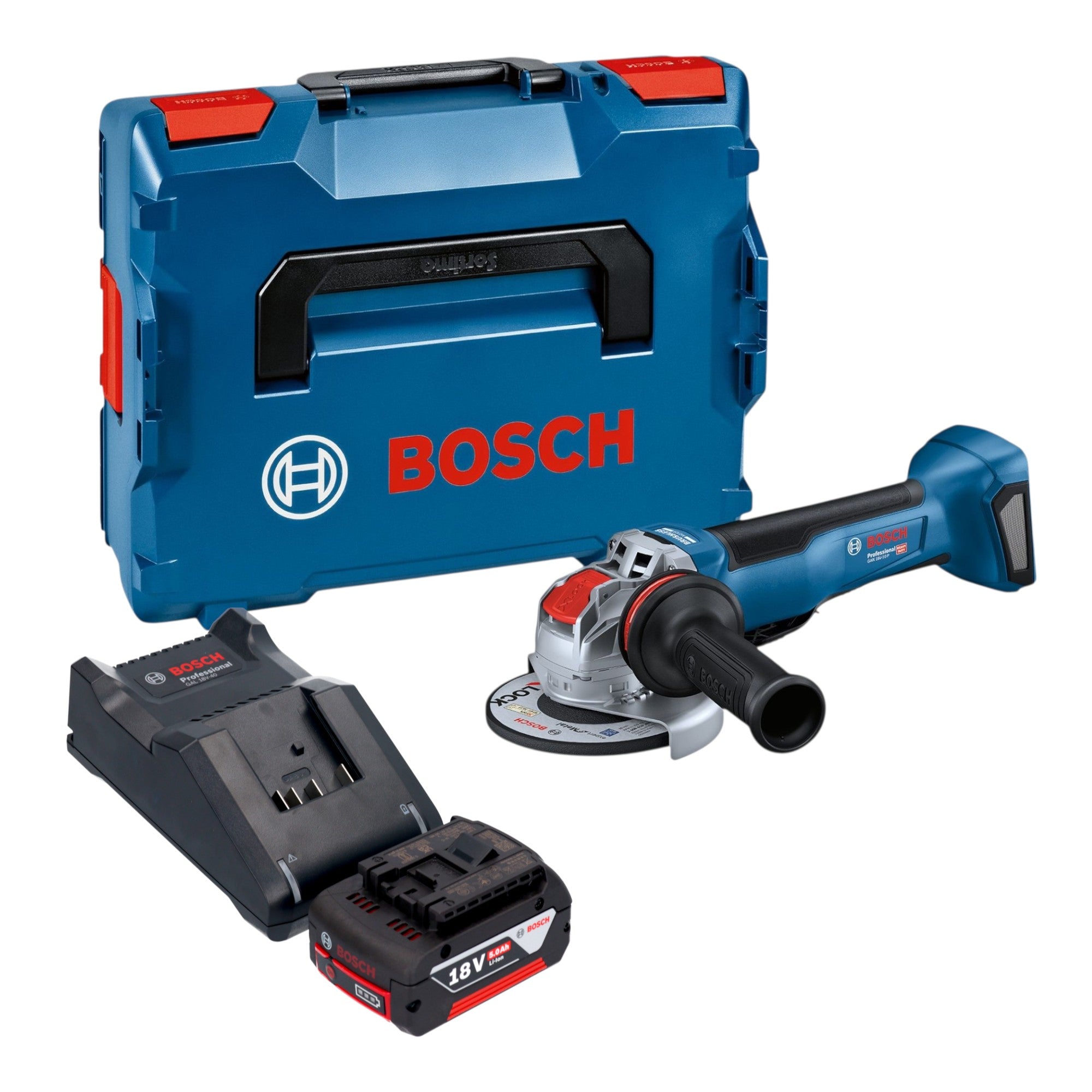 Bosch GWX 18V 10 P Professional Akku Winkelschleifer 18 V 125 mm X LOCK Brushless 1x Akku 5 0 Ah Ladegeraet L Boxx 0 - toolbrothers