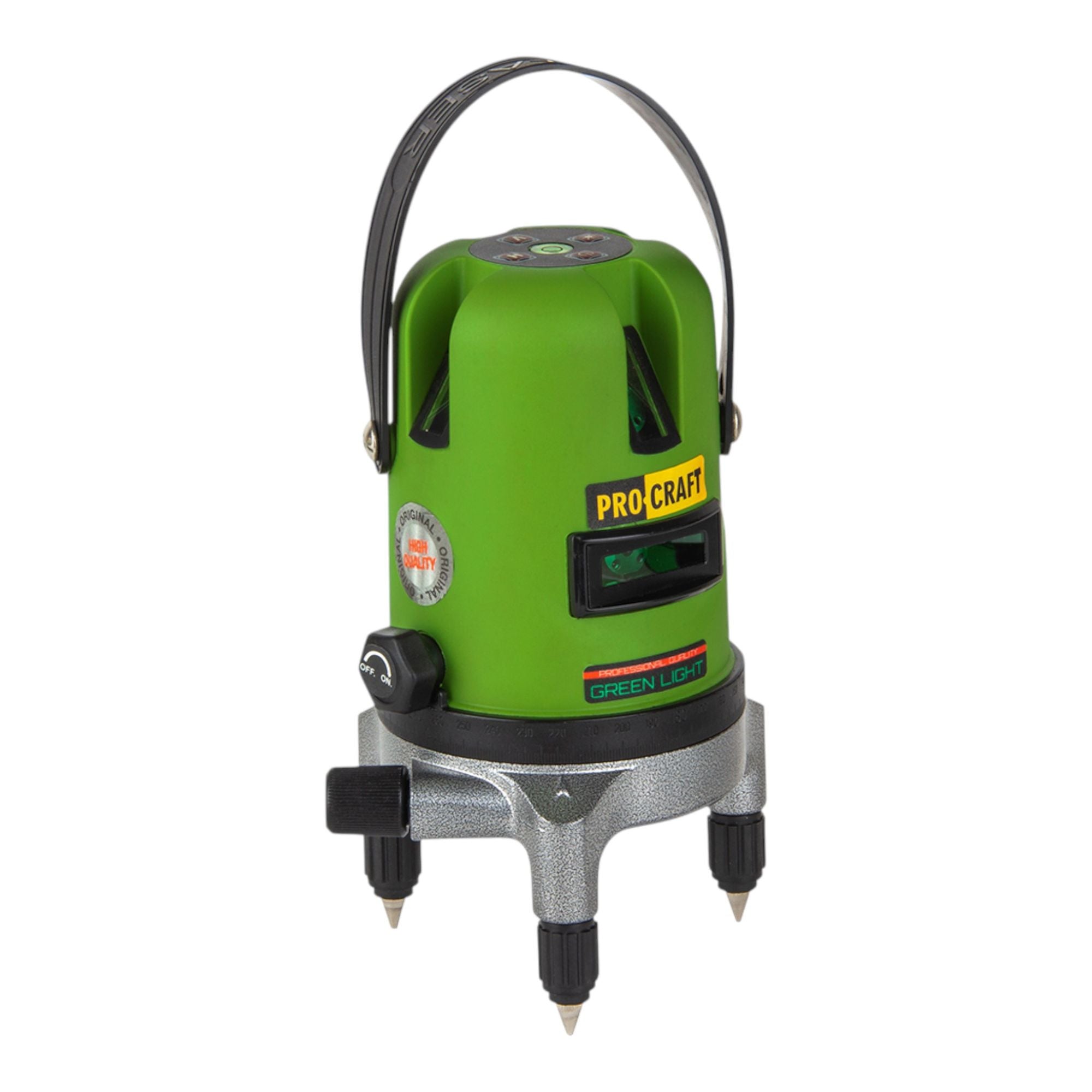 Procraft LE 5D Akku Linien und Kreuzlinienlaser 3 7 V 50 m gruen selbstnivellierend Integrierter Akku 2 0 Ah Tasche 1 - toolbrothers