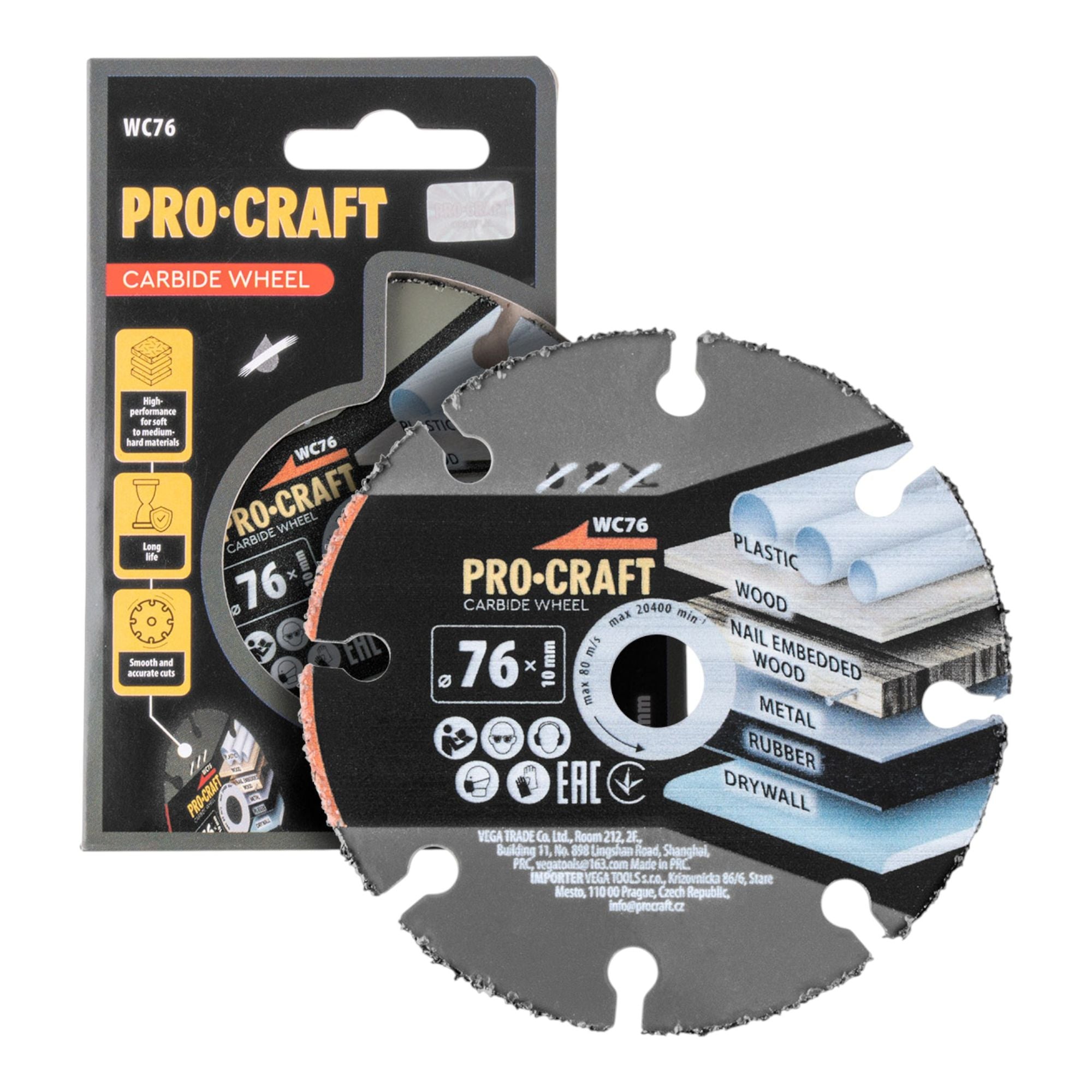 Procraft WC76 Hartmetall Trennscheibe 76 x 10 mm  0 - toolbrothers