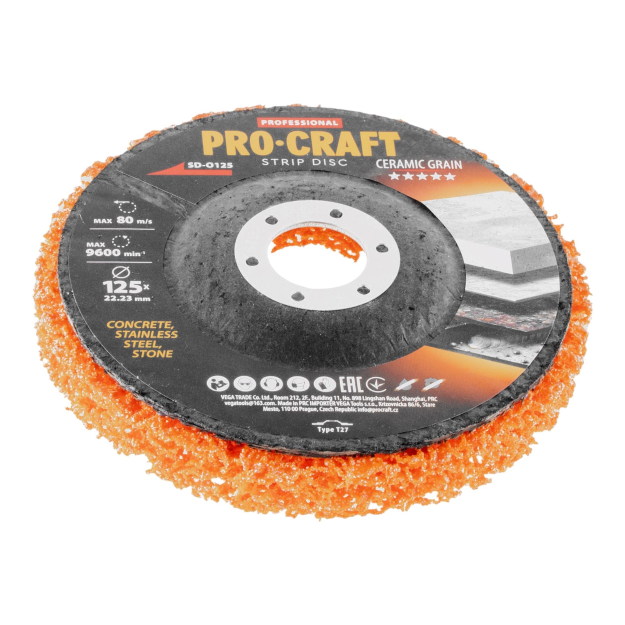 Procraft SD O125 Schleifscheibe Ceramic Grain 125 x 22 23 mm fuer Winkelschleifer 2 - toolbrothers