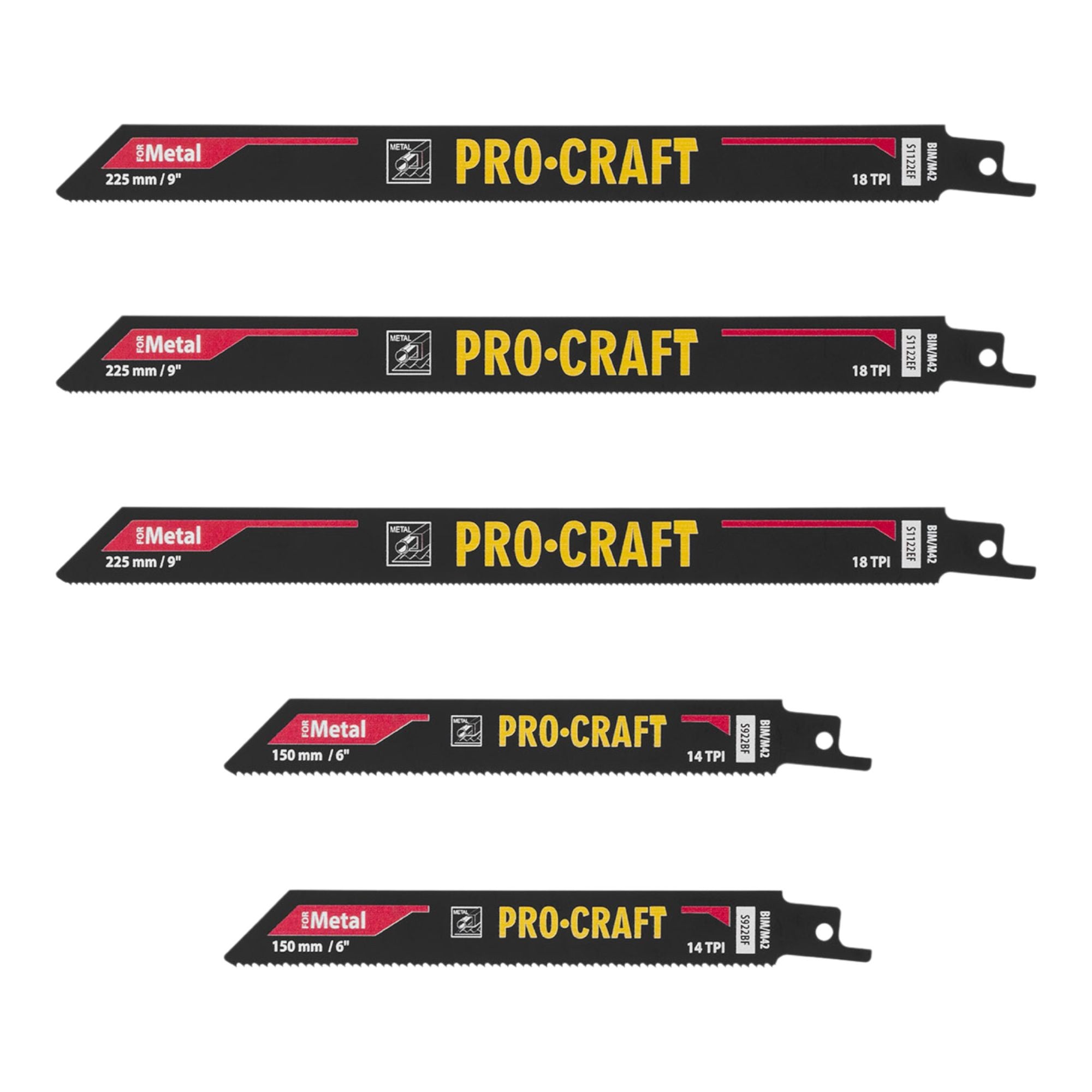 Procraft SB12 Saebelsaegeblatt Set 12 tlg 150 225 mm fuer Holz Metall Kunststoff 4 - toolbrothers