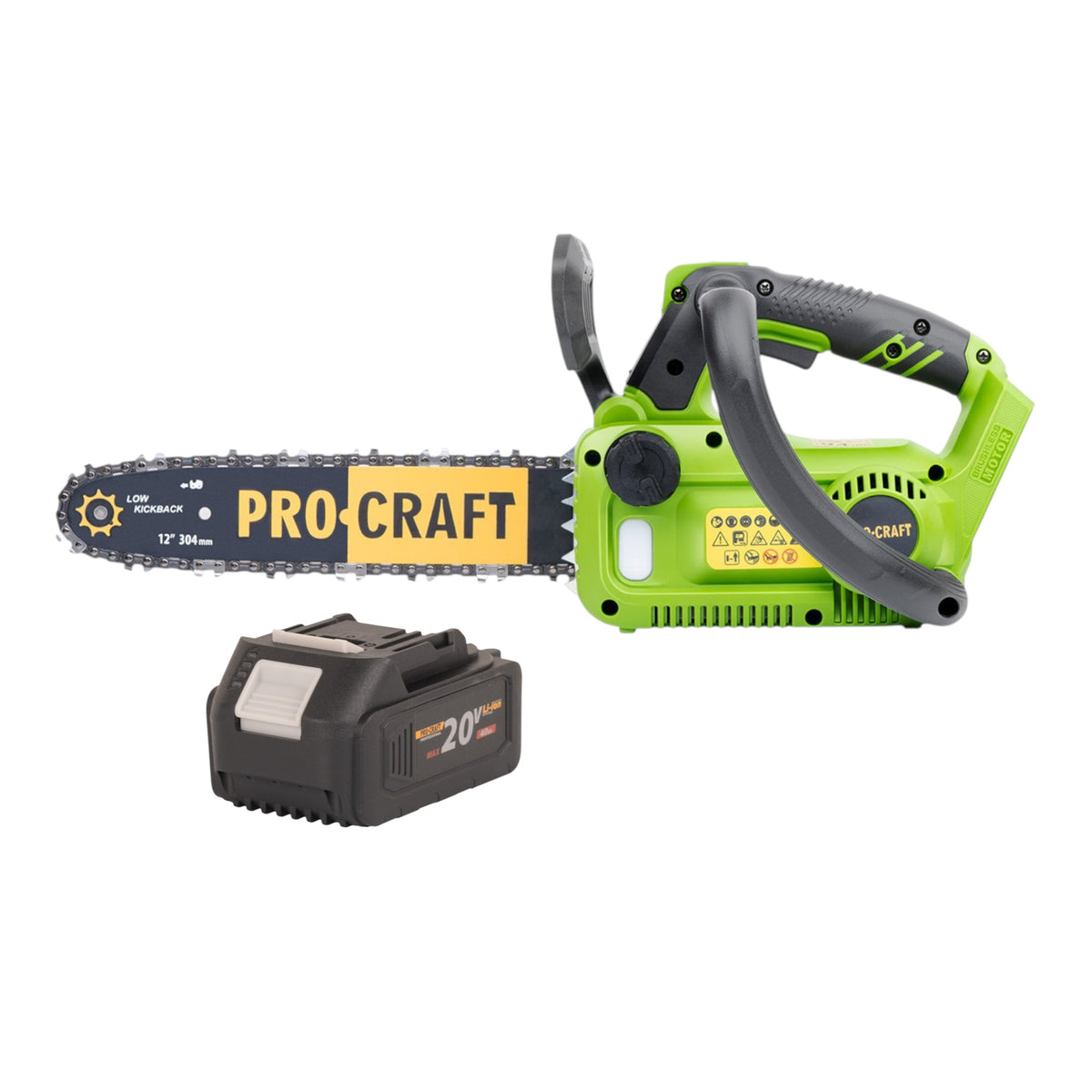 Motosega a batteria Procraft PKA42Libb 20 V 304 mm Brushless Solo - senza batteria, senza caricabatteria