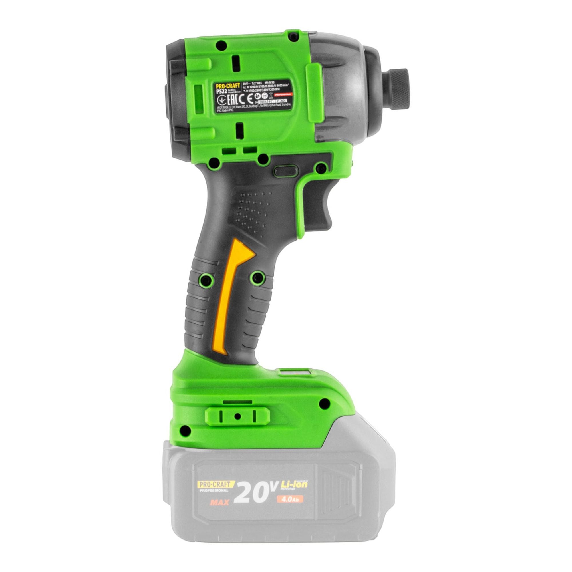 Procraft PS22bb Akku Schlagschrauber 20 V 230 Nm 1 4 Brushless 1x Akku 4 0 Ah Ladegeraet 4 - toolbrothers