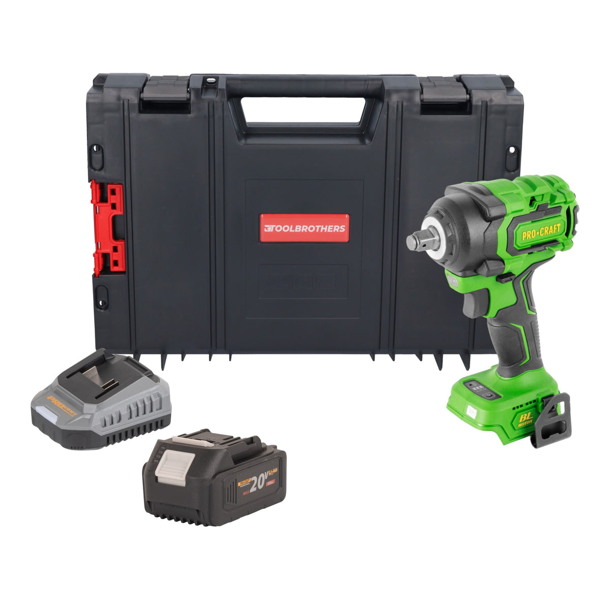 Avvitatore a percussione a batteria Procraft PWA18bb 20 V 550 Nm 1/2" Brushless Solo - senza batteria, senza caricabatteria