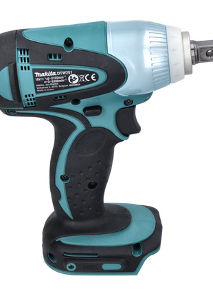 Makita DTW 251 Z Akku Schlagschrauber 18 V 230 Nm 1/2" + 9 tlg. Steckschlüssel Set + Verlängerung 150 mm - Toolbrothers