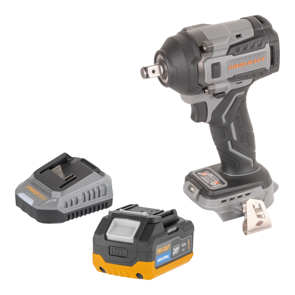 Procraft Industrial IW550Abb Avvitatore a impatto a batteria 20 V 550 Nm 1/2" Solo - senza batteria, senza caricabatteria