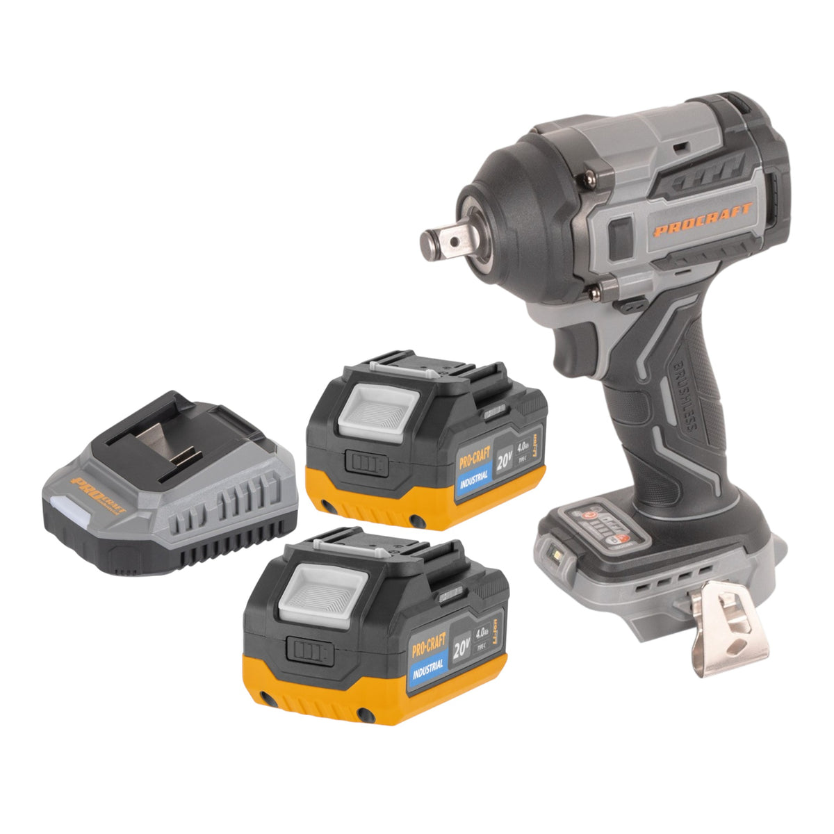 Procraft Industrial IW550Abb Avvitatore a impatto a batteria 20 V 550 Nm 1/2" Solo - senza batteria, senza caricabatteria