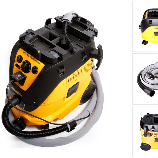 Mirka Industrie Staubsauger 1230 M AFC Nass- und Trockensauger Auto Clean Staubklasse M 30l 1200W + 4m Schlauch + integriertes Kabel - Toolbrothers