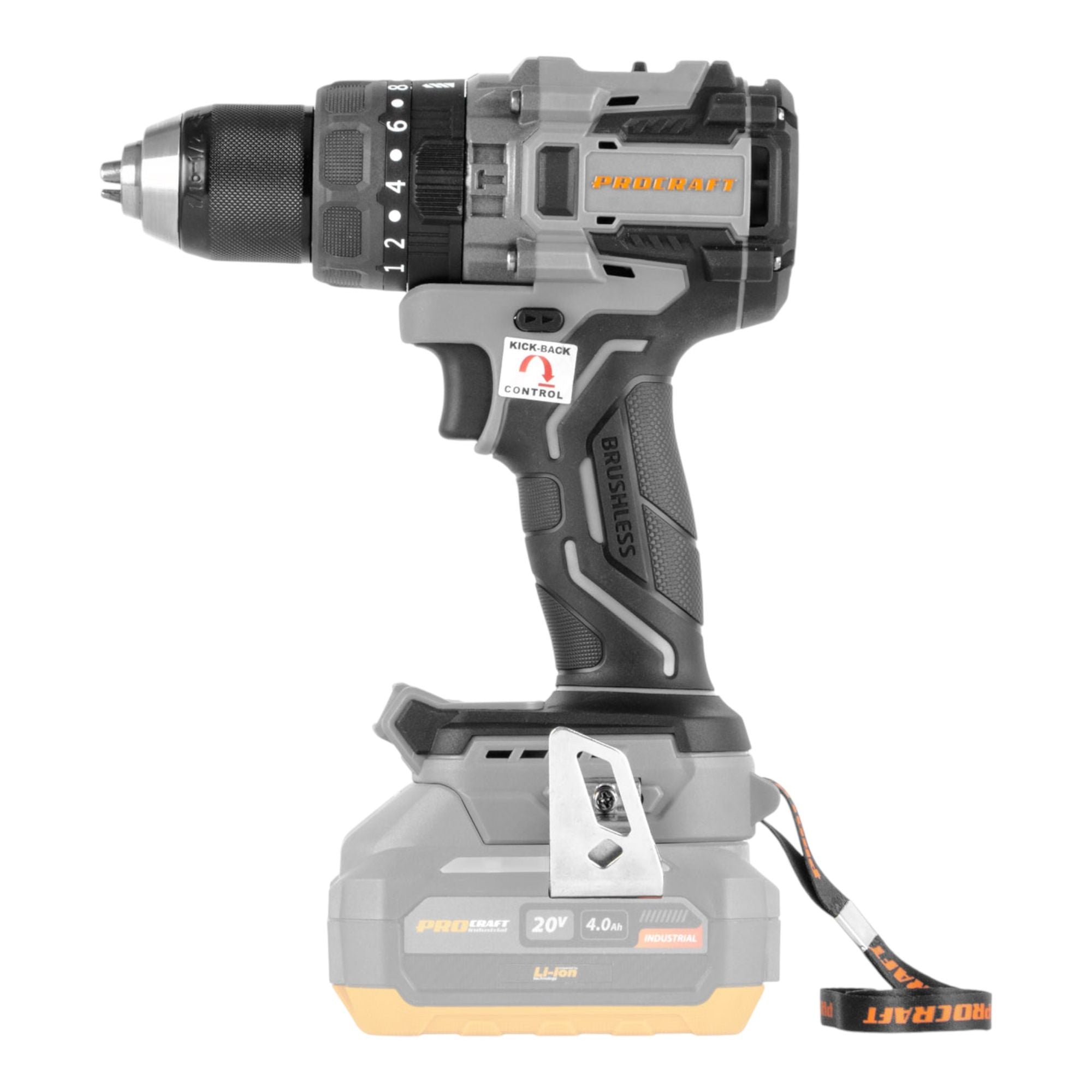 Procraft Industrial CD20B BB Akku Schlagbohrschrauber 20 V 150 Nm Brushless 1x Akku 4 0 Ah Ladegeraet 2 - toolbrothers