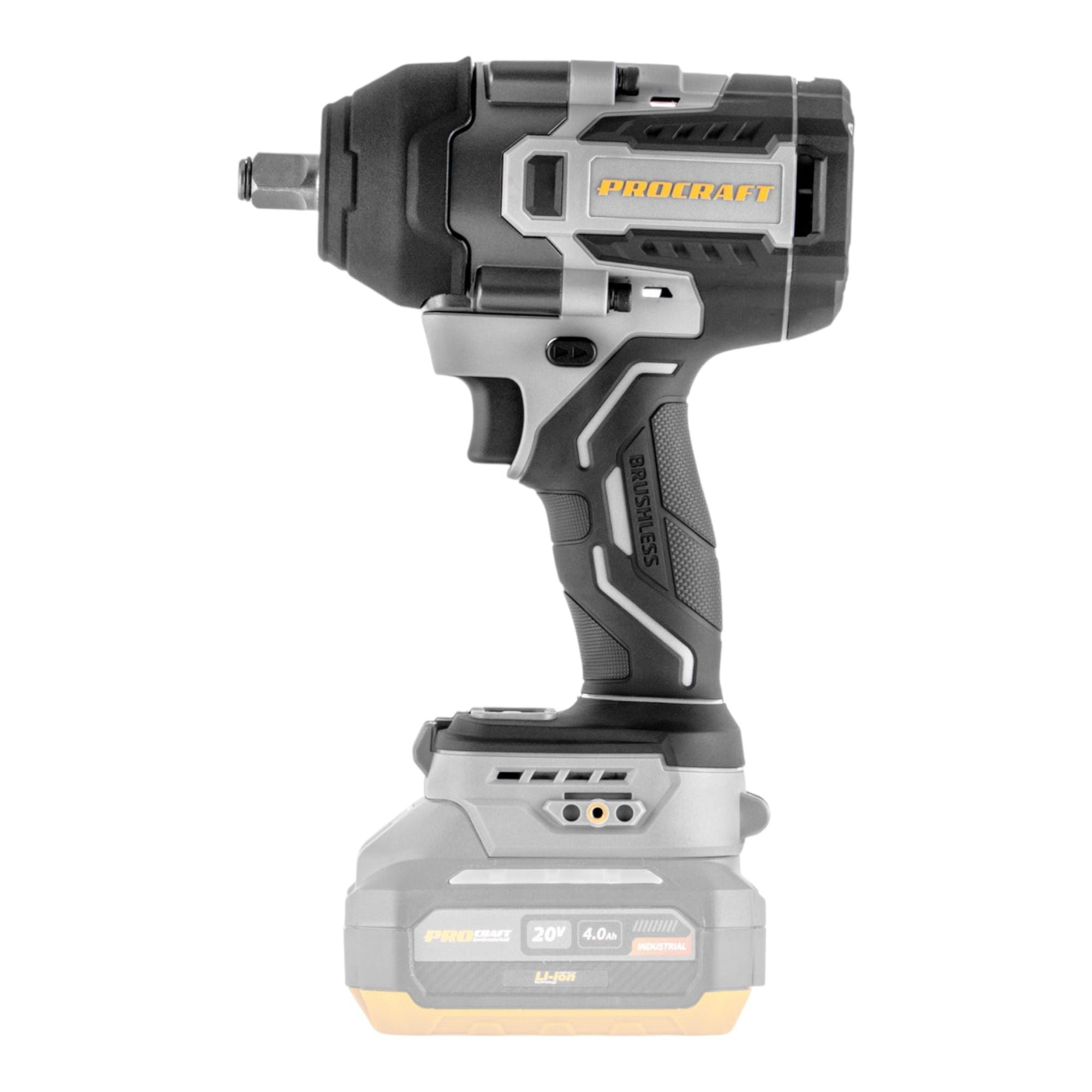 ProCraft Industrial IW850A BB Akku Schlagschrauber 20 V 850 Nm 1 2 Brushless 2x Akku 4 0 Ah Ladegeraet RHINO Toolcase 2 - toolbrothers