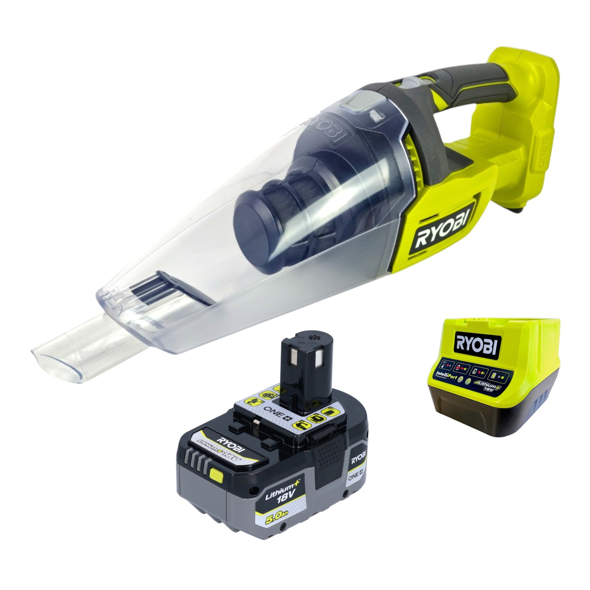 RYOBI RHV18 0 Akku Handsauger 18 V 600 ml 1x Akku 5 0 Ah Ladegeraet 0 - toolbrothers