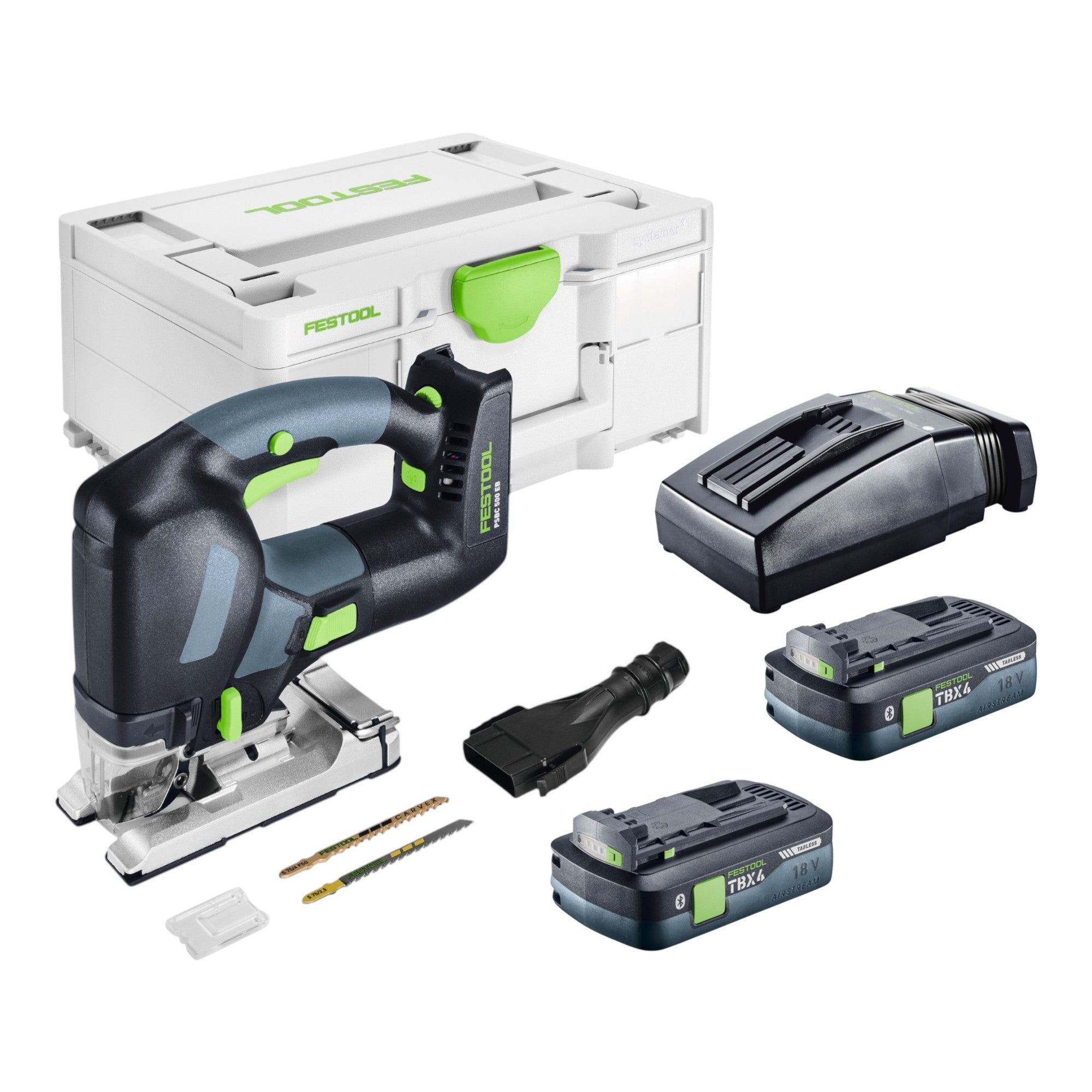 Festool PSBC 500 EB Basic Akku Pendelstichsaege 18 V 120 mm 2x Akku 4 0 Ah Ladegeraet Systainer 0 - toolbrothers