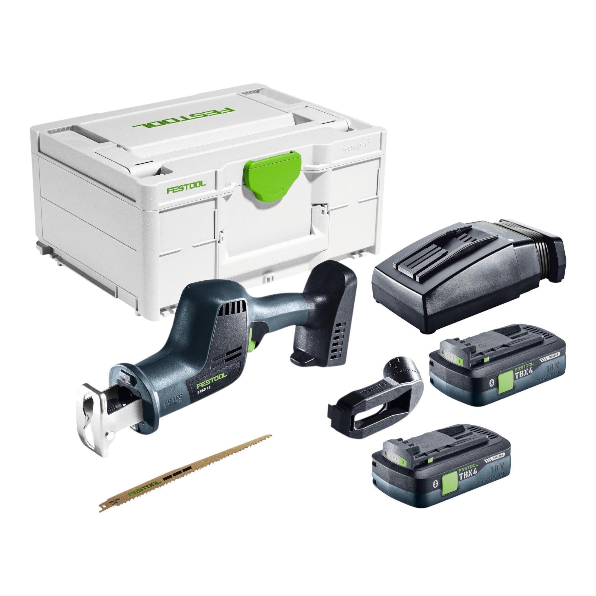Festool ERSC 18 EB Basic Akku Saebelsaege 18 V 210 mm 2x Akku 4 0 Ah Ladegeraet Systainer 0 - toolbrothers