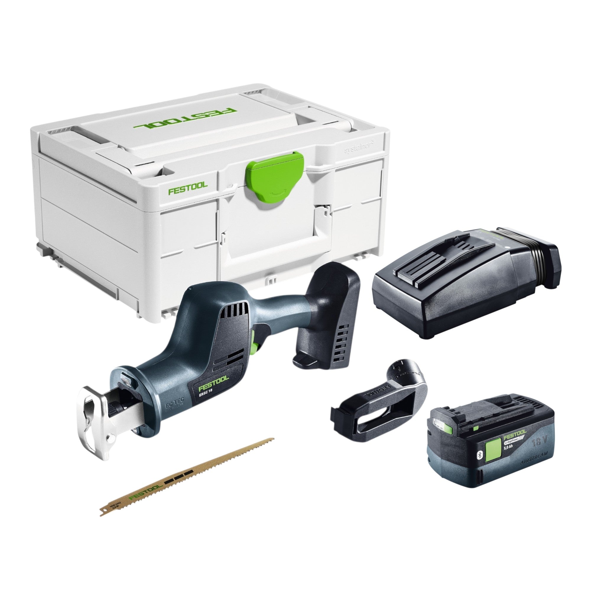 Festool ERSC 18 EB Basic Akku Saebelsaege 18 V 210 mm 1x Akku 5 0 Ah Ladegeraet Systainer 0 - toolbrothers