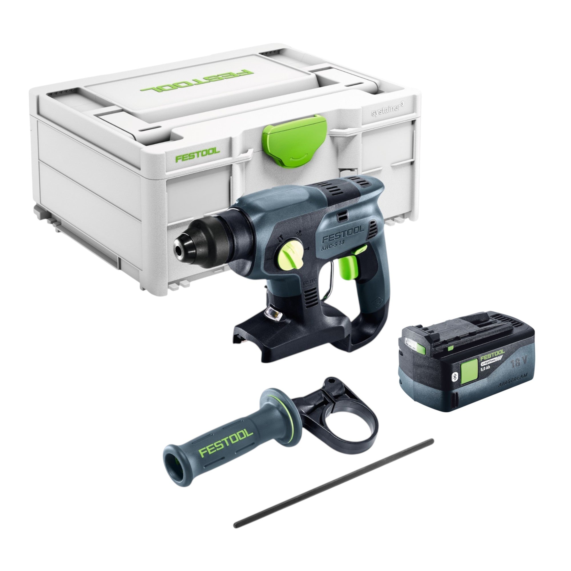 Festool KHC S 18 Basic Akku Kombihammer 18 V 1 7 J SDS plus 1x Akku 5 0 Ah Systainer ohne Ladegeraet 0 - toolbrothers