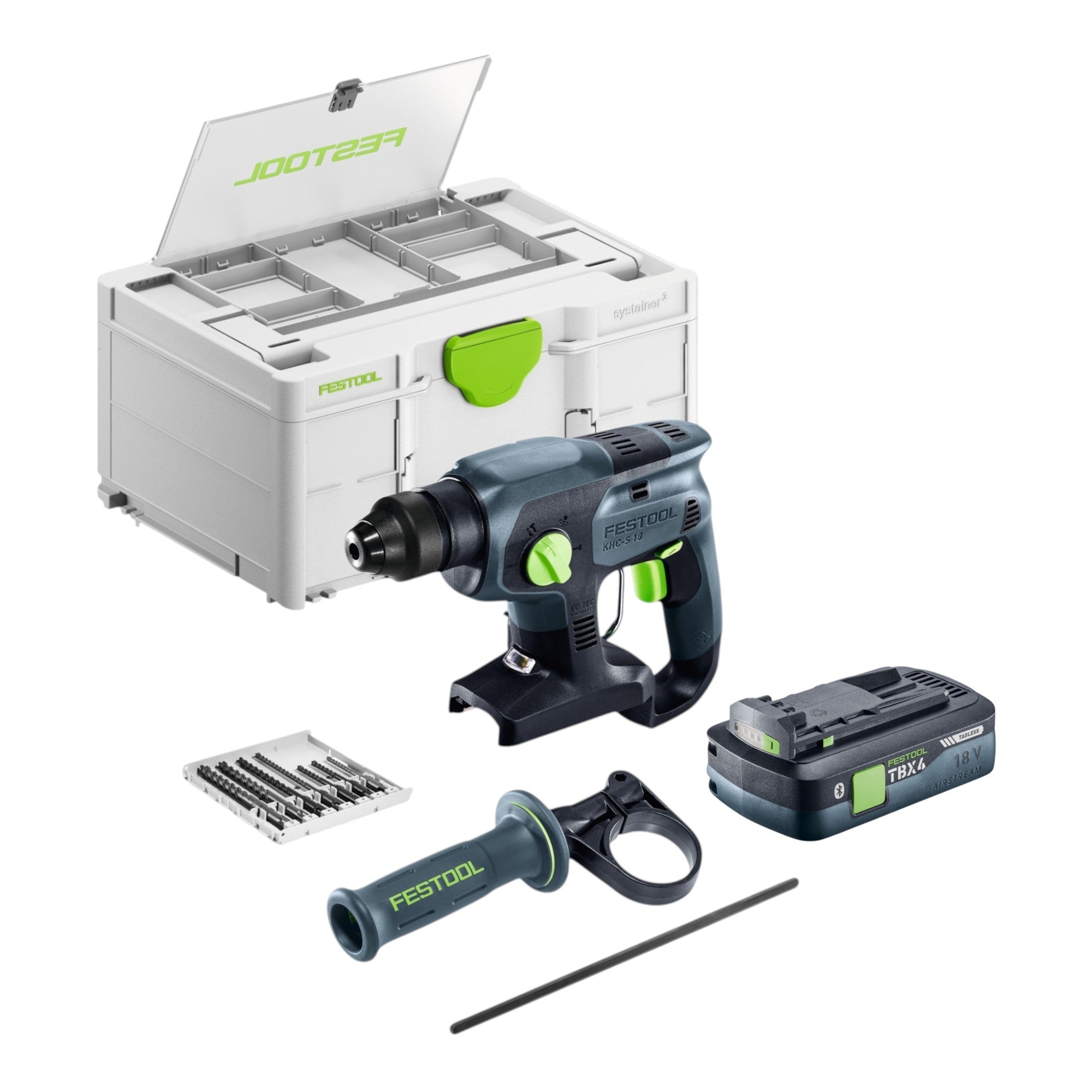 Festool KHC S 18 Basic Set Akku Kombihammer 18 V 1 7 J SDS plus 1x Akku 4 0 Ah Systainer ohne Ladegeraet 0 - toolbrothers