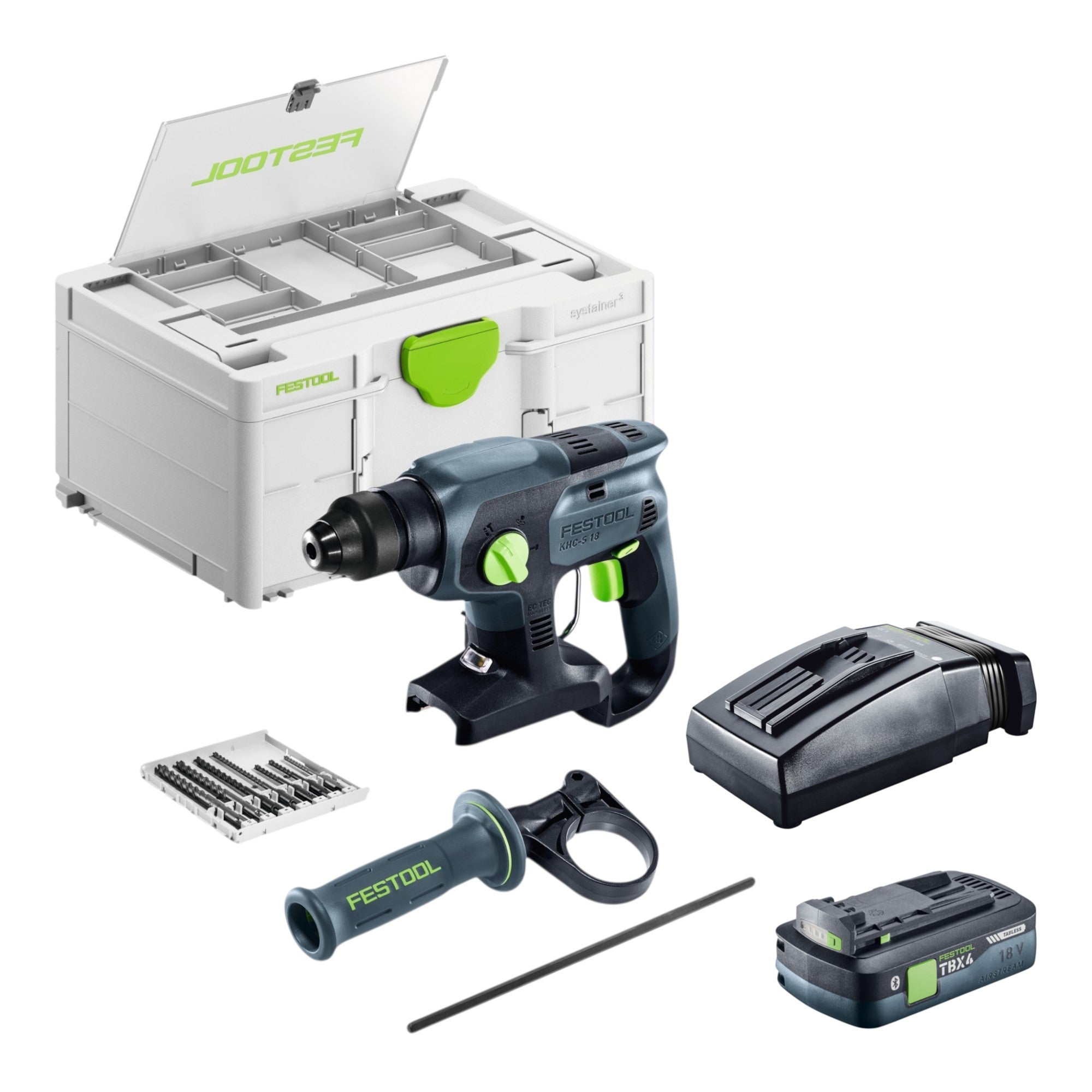 Festool KHC S 18 Basic Set Akku Kombihammer 18 V 1 7 J SDS plus 1x Akku 4 0 Ah Ladegeraet Systainer 0 - toolbrothers