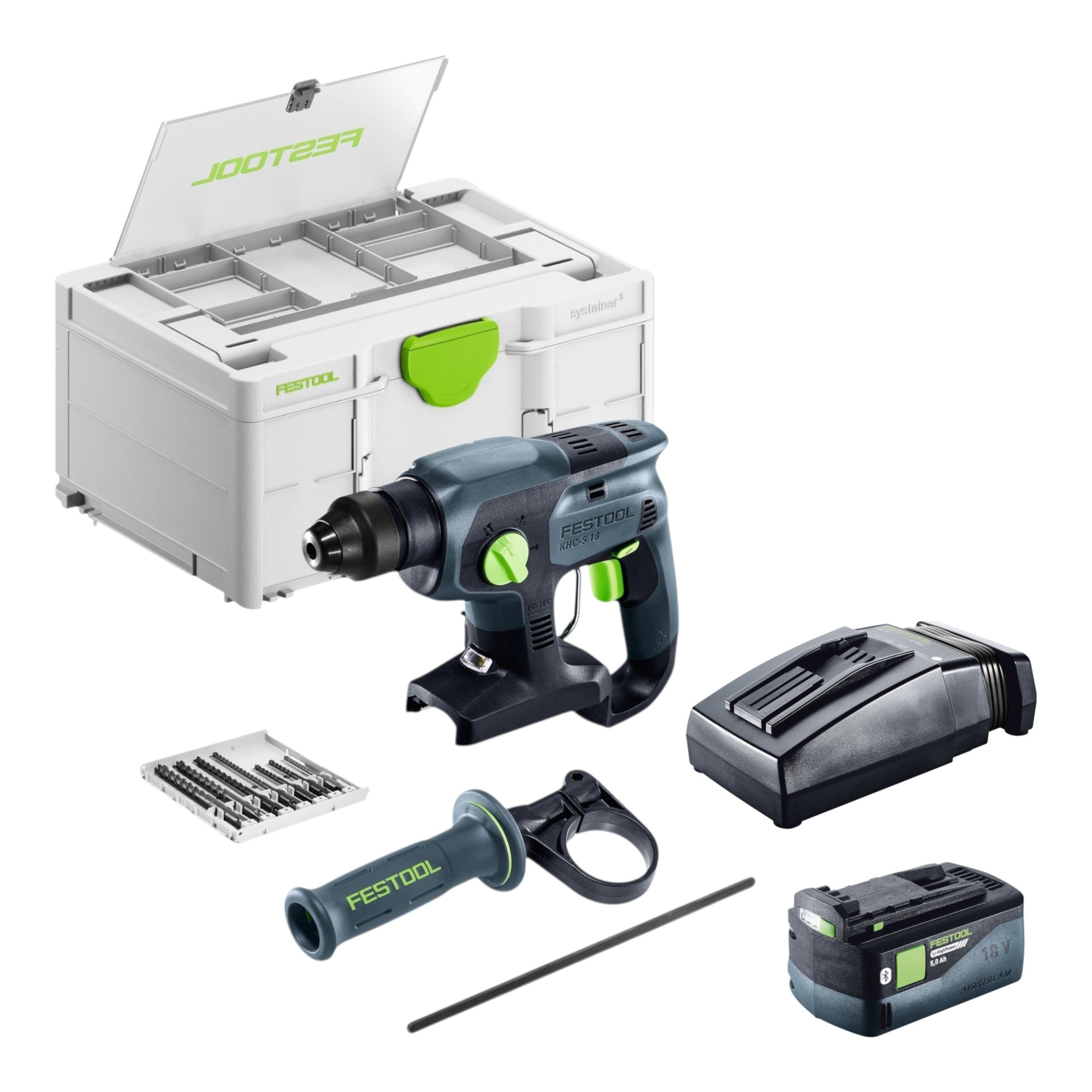 Festool KHC S 18 Basic Set Akku Kombihammer 18 V 1 7 J SDS plus 1x Akku 5 0 Ah Ladegeraet Systainer 0 - toolbrothers