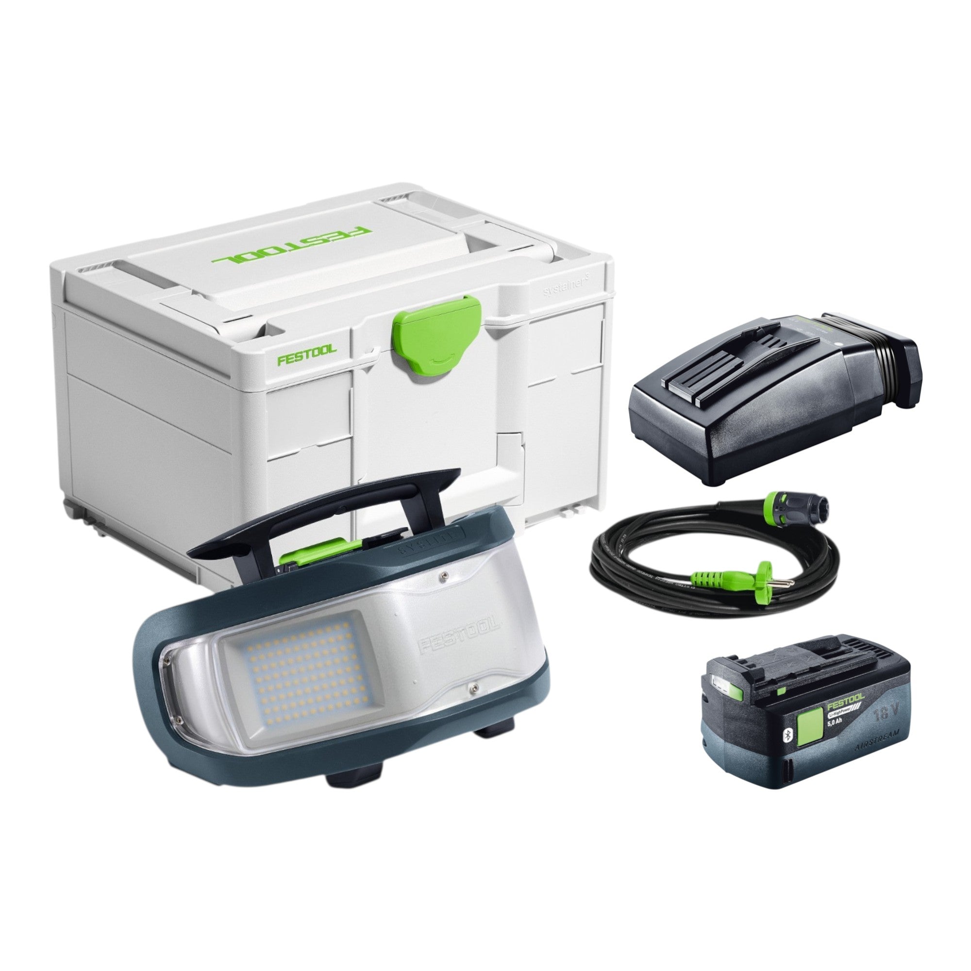Festool SYSLITE DUO H I Basic Hybrid Baustrahler 18 V LED 10000 lm 1x Akku 5 0 Ah Ladegeraet Systainer 0 - toolbrothers