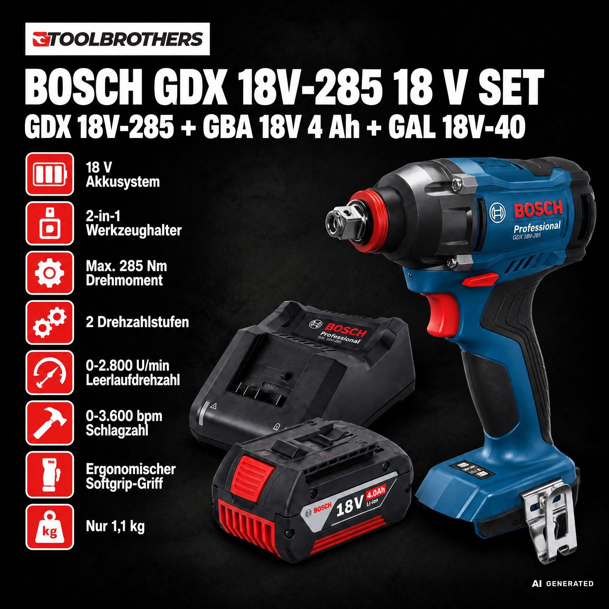 Toolbrothers Powertools Kalender 2026 Bosch GDX 18V 285 Professional Edition Gr XXL 1 - toolbrothers