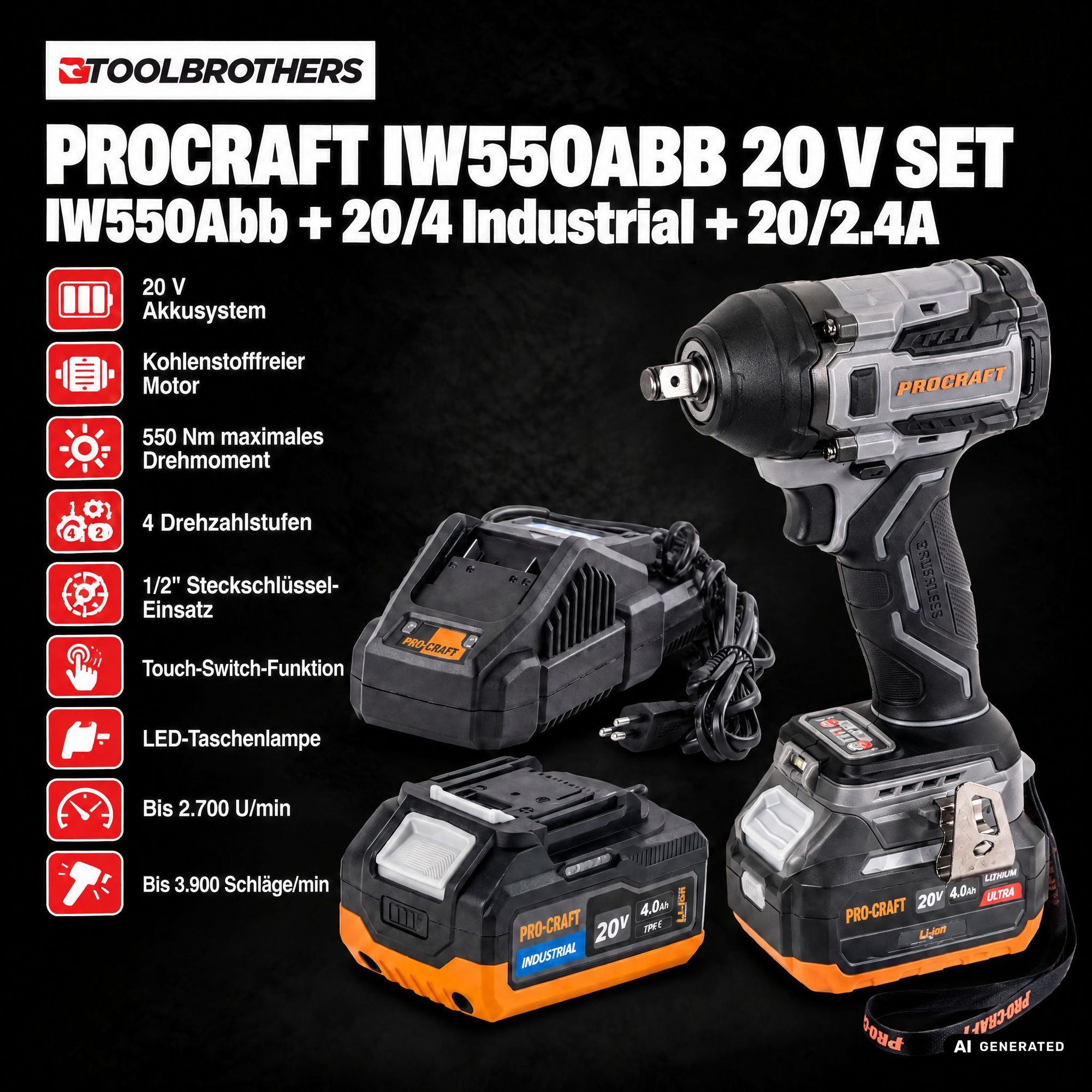 Toolbrothers Powertools Kalender 2026 Procraft Industrial IW550Abb Edition Gr L 1 - toolbrothers