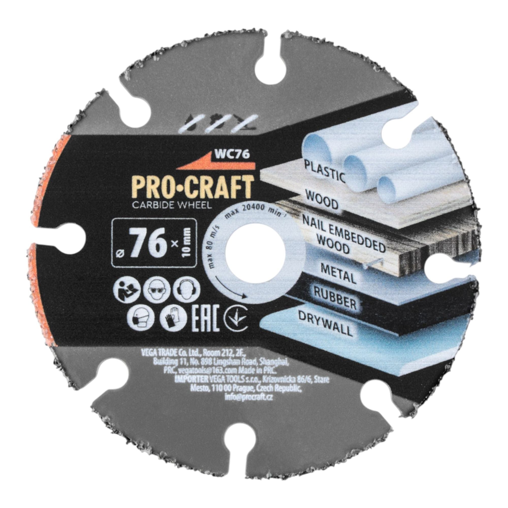 Procraft WC76 Hartmetall Trennscheibe 76 x 10 mm 10 Stueck 2 - toolbrothers