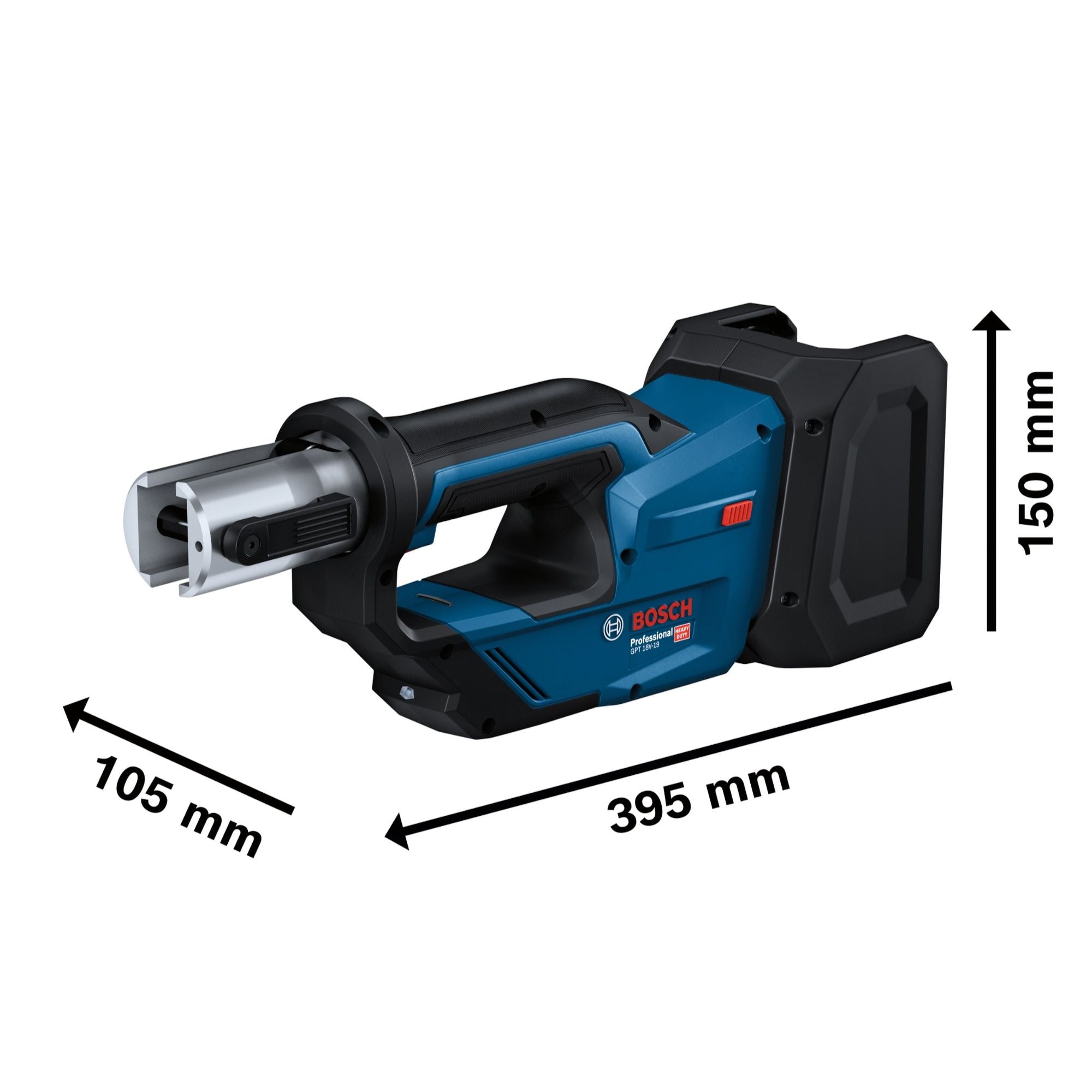 Bosch GPT 18V 19 Professional Akku Presswerkzeug 18 V 21 kN 2x Akku 4 0 Ah Ladegeraet 3x Pressbacke L Boxx 4 - toolbrothers