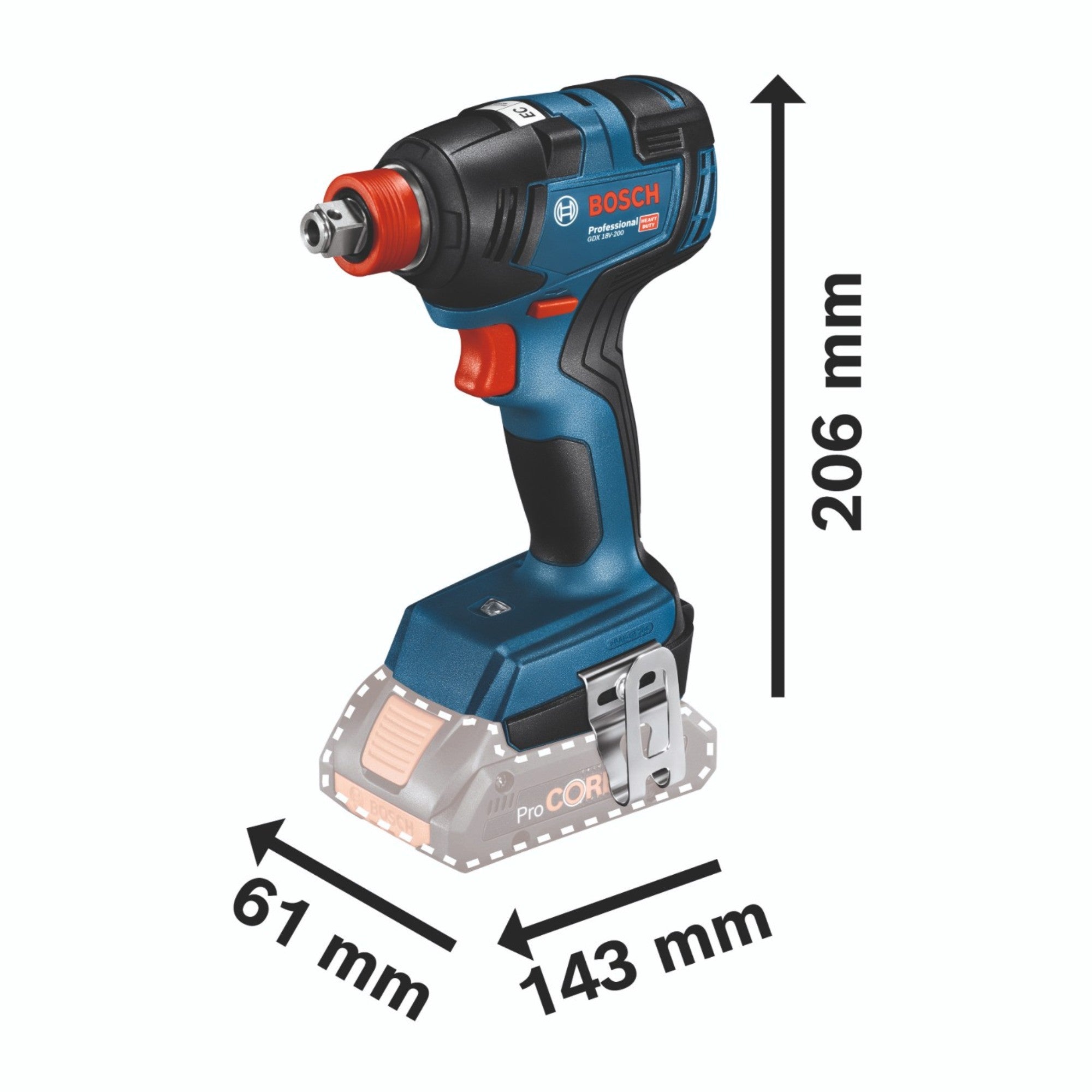 Bosch GDX 18V 200 Professional Akku Drehschlagschrauber 18 V 200 Nm Brushless 2x Akku 2 0 Ah Ladegeraet 3 - toolbrothers