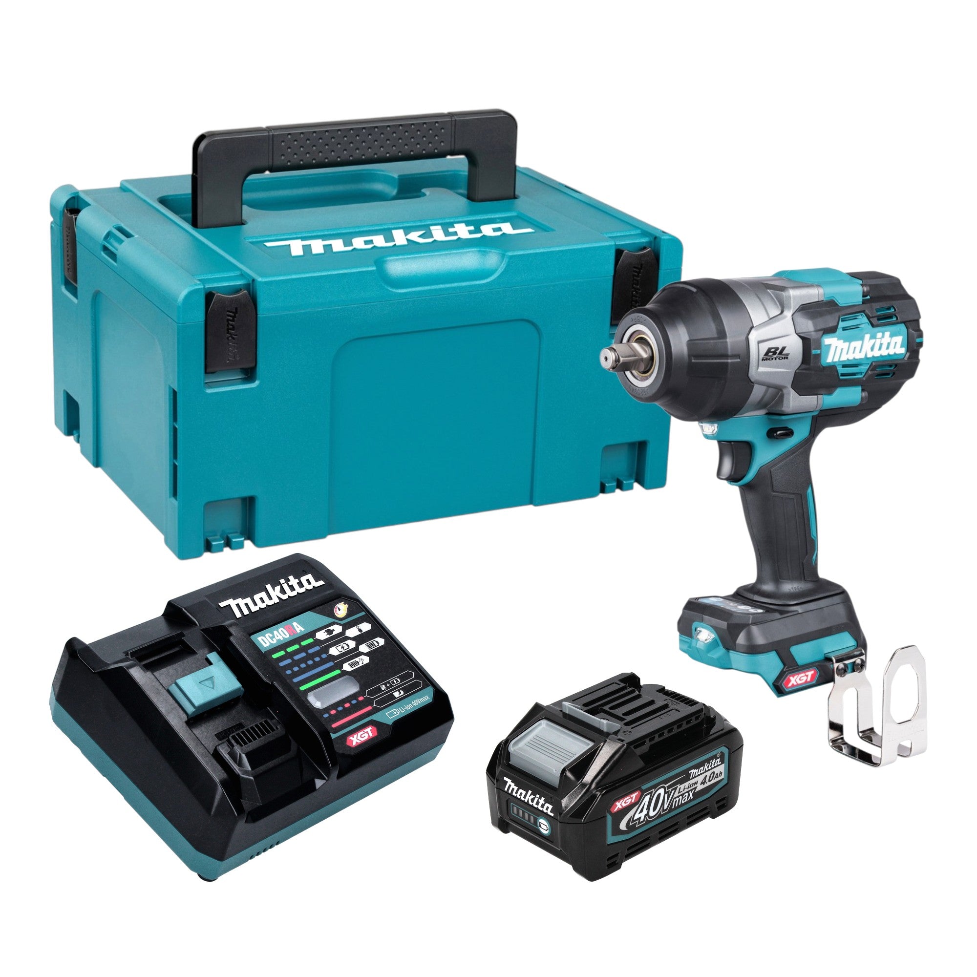 Makita TW 002 GM101 Akku Schlagschrauber 40 V max 2200 Nm 1 2 Brushless 1x Akku 4 0 Ah Ladegeraet Makpac 0 - toolbrothers