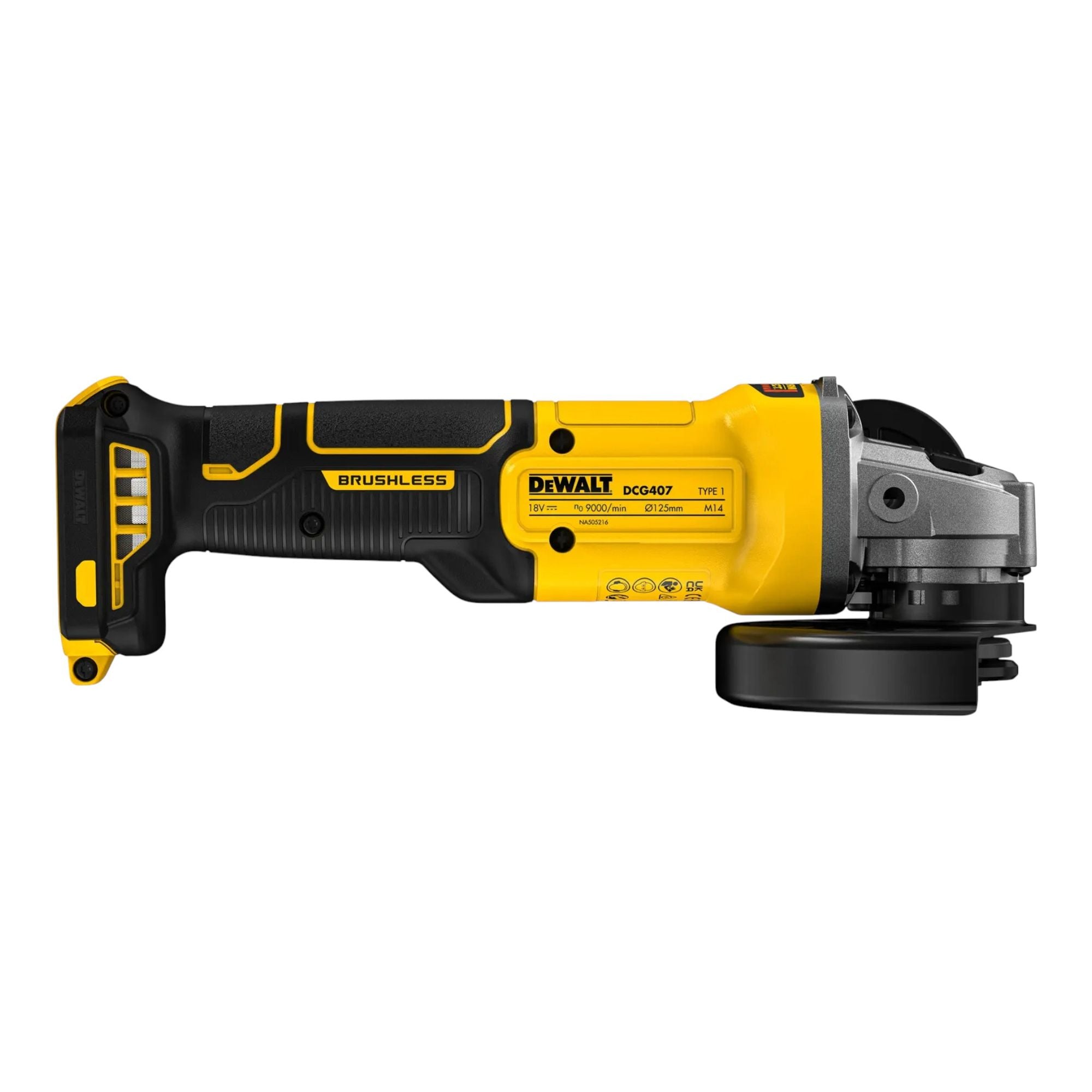DeWalt DCG 407 P2T Akku Winkelschleifer 18 V 125 mm Brushless 2x Akku 5 0 Ah Ladegeraet TSTAK 4 - toolbrothers