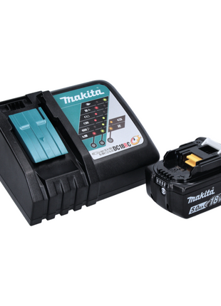 Makita DTW 251 RT1 Akku Schlagschrauber 18 V 230 Nm 1/2" + 1x Akku 5,0 Ah + Ladegerät + 9 tlg. Stecknuss Set + Verlängerung 150 mm - Toolbrothers