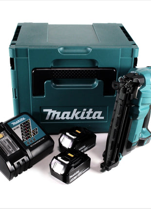 Makita DBN 600 RFJ Akku Stauchkopfnagler 18 V + 2x Akku 3,0Ah + Ladegerät + Makpac - Toolbrothers