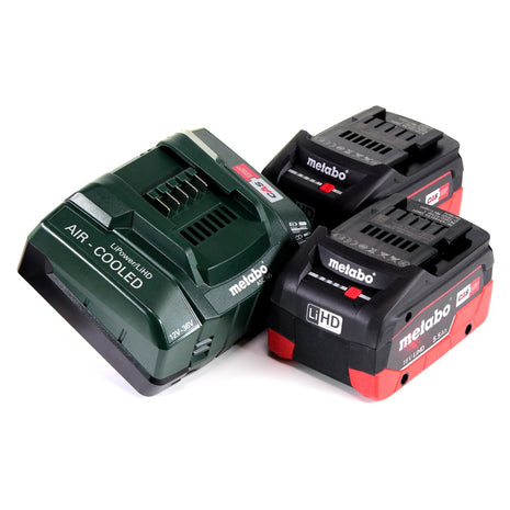 Metabo Akku Basis Set 18V mit 2x Akku LiHD 5,5Ah + Ladegerät ASC145 + Einlage ( 685122000 ) - Toolbrothers