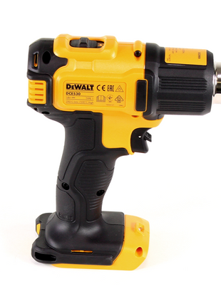 DeWalt DCE 530 P1 Akku Heißluftpistole 18V 530°C + 1x Akku 5,0Ah + 1x Lader + Flächen- und Reflektordüse - Toolbrothers