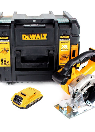 Dewalt DCS 373 NT Akku Metall Kreissäge 18 V 140 mm + 1x Akku 2,0 Ah + Sägeblatt + TSTAK - ohne Ladegerät - Toolbrothers