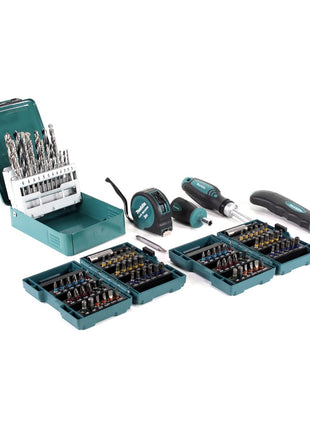 Makita DHP 453 RFX2 Akku Schlagbohrschrauber 18 V 42Nm + 2x Akku 3,0Ah + Ladegerät + 96tlg. Bit Bohrer Set + Koffer - Toolbrothers