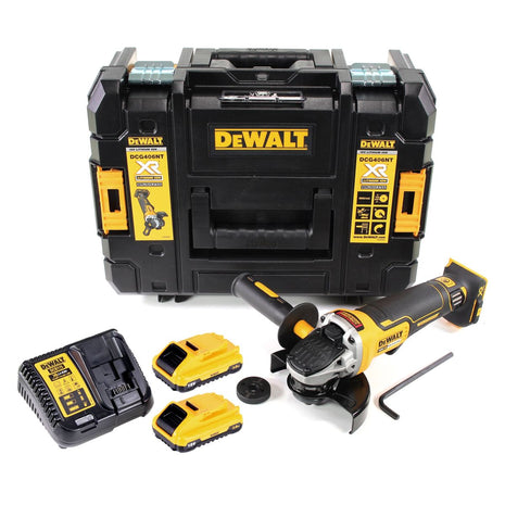 DeWalt DCG 406 L2 Akku Winkelschleifer 18V 125mm Brushless + 2x Akku 3,0Ah + Ladegerät + TSTAK - Toolbrothers