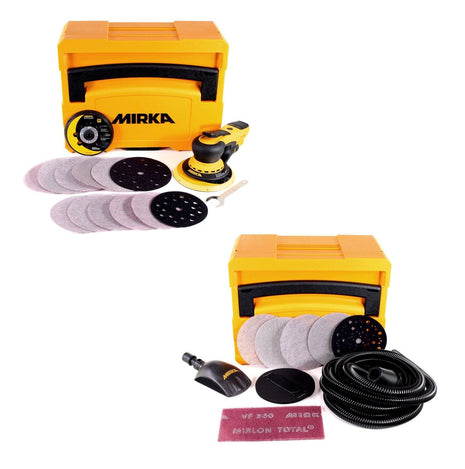 Mirka DEROS 5650CV Exzenterschleifer 125mm/150mm 5,0 Hub Brushless + Schleif Solution Case Set + Roundy Handblock + 40x Schleifscheiben - Toolbrothers