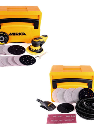 Mirka DEROS 5650CV Exzenterschleifer 125mm/150mm 5,0 Hub Brushless + Schleif Solution Case Set + Roundy + 240x Schleifscheiben - Toolbrothers