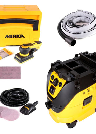 Mirka DEOS System PRO ( KIT1719WOMDE ) DEOS 353 CV Schwingschleifer + Industrie Staubsauger 1230 M AFC + Absaugschlauch 4m + Roundy Startkit + 250x Schleifstreifen - Toolbrothers