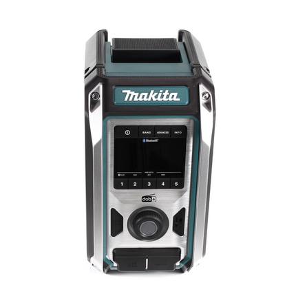 Makita DMR 115 RG Akku Baustellenradio 12V - 18V  Bluetooth DAB+ IP65- + 2x Akku 6,0 Ah + Ladegerät - Toolbrothers