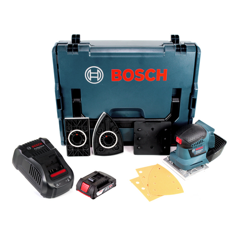 Bosch GSS 18V-10 Akku Schwingschleifer 18V + 1x Akku 2,0Ah + Ladegerät + L-Boxx - Toolbrothers